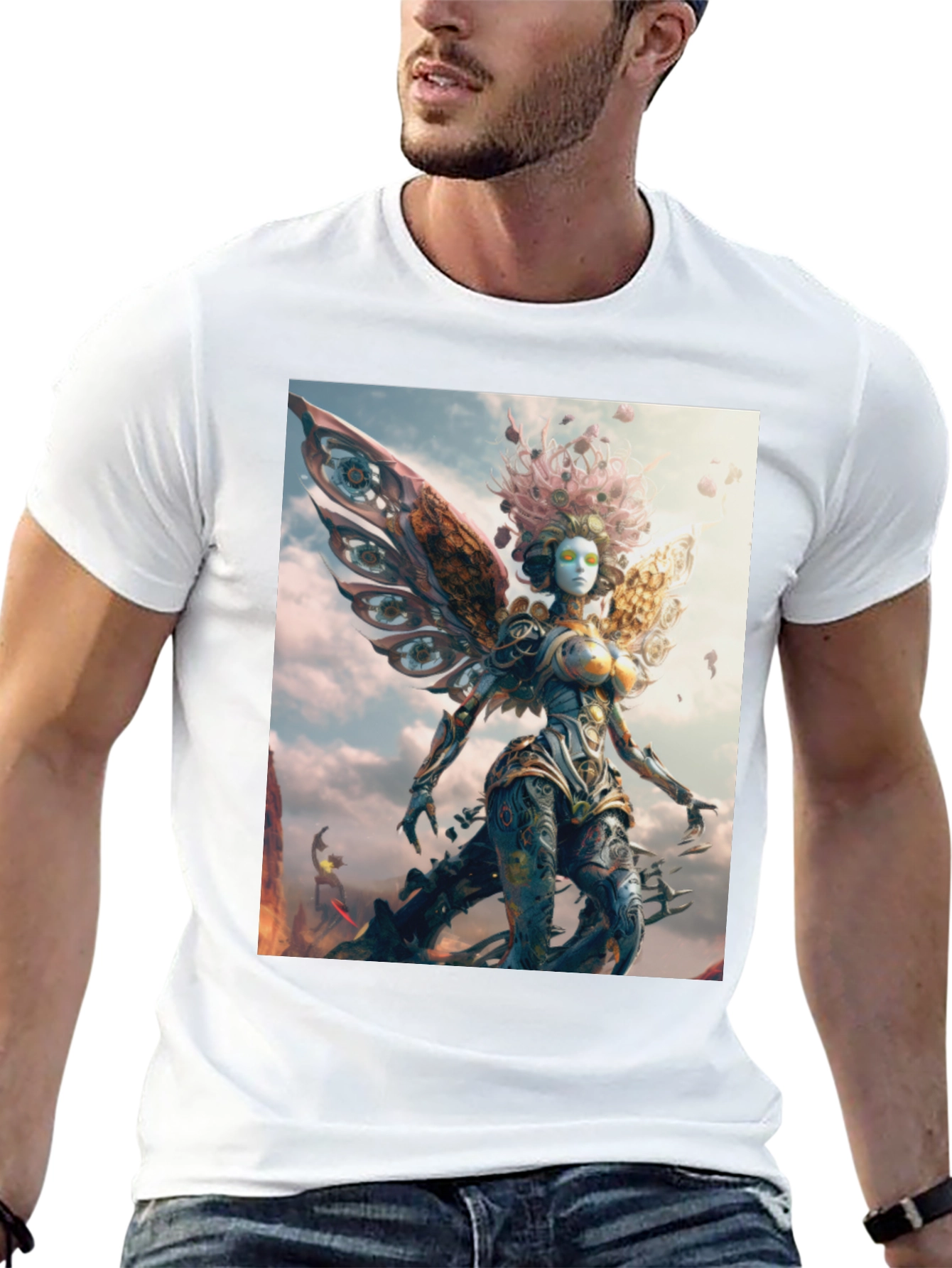 Fantasy Fairy Graphic Tee - Unique Art Print