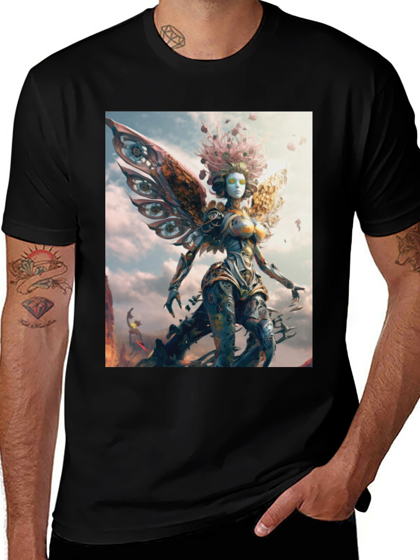 Fantasy Fairy Graphic Tee - Unique Art Print