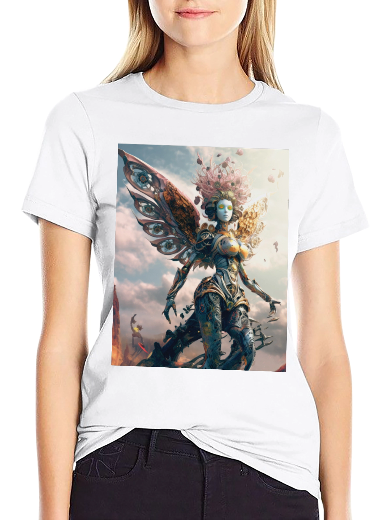Fantasy Fairy Graphic Tee - Unique Art Print