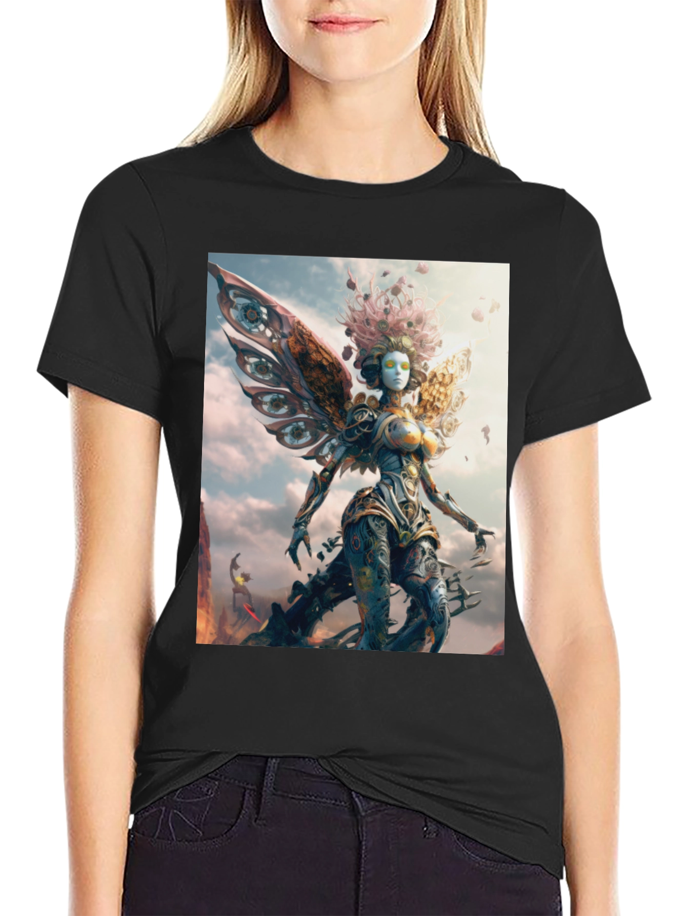 Fantasy Fairy Graphic Tee - Unique Art Print