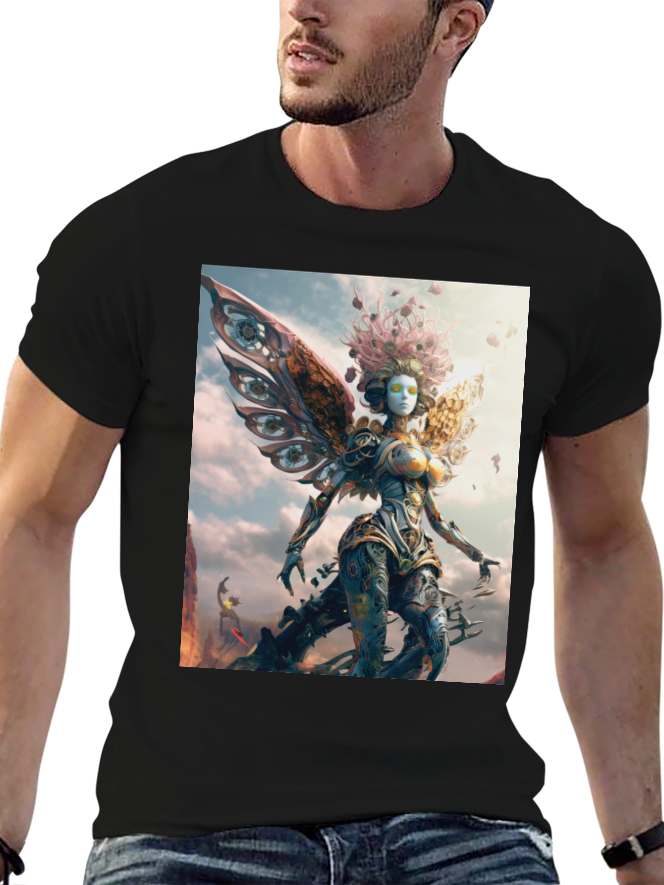 Fantasy Fairy Graphic Tee - Unique Art Print