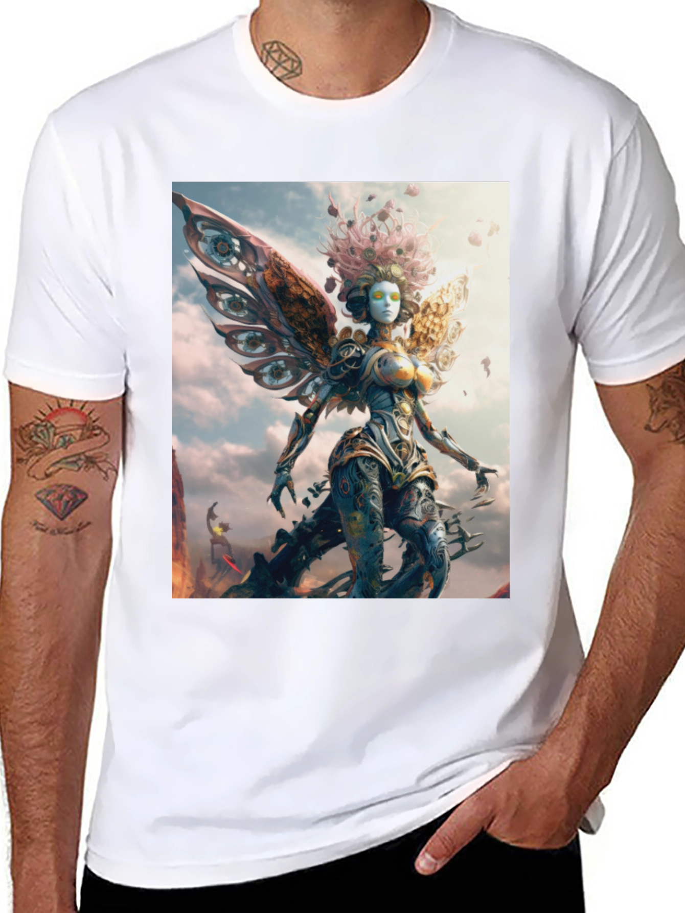 Fantasy Fairy Graphic Tee - Unique Art Print