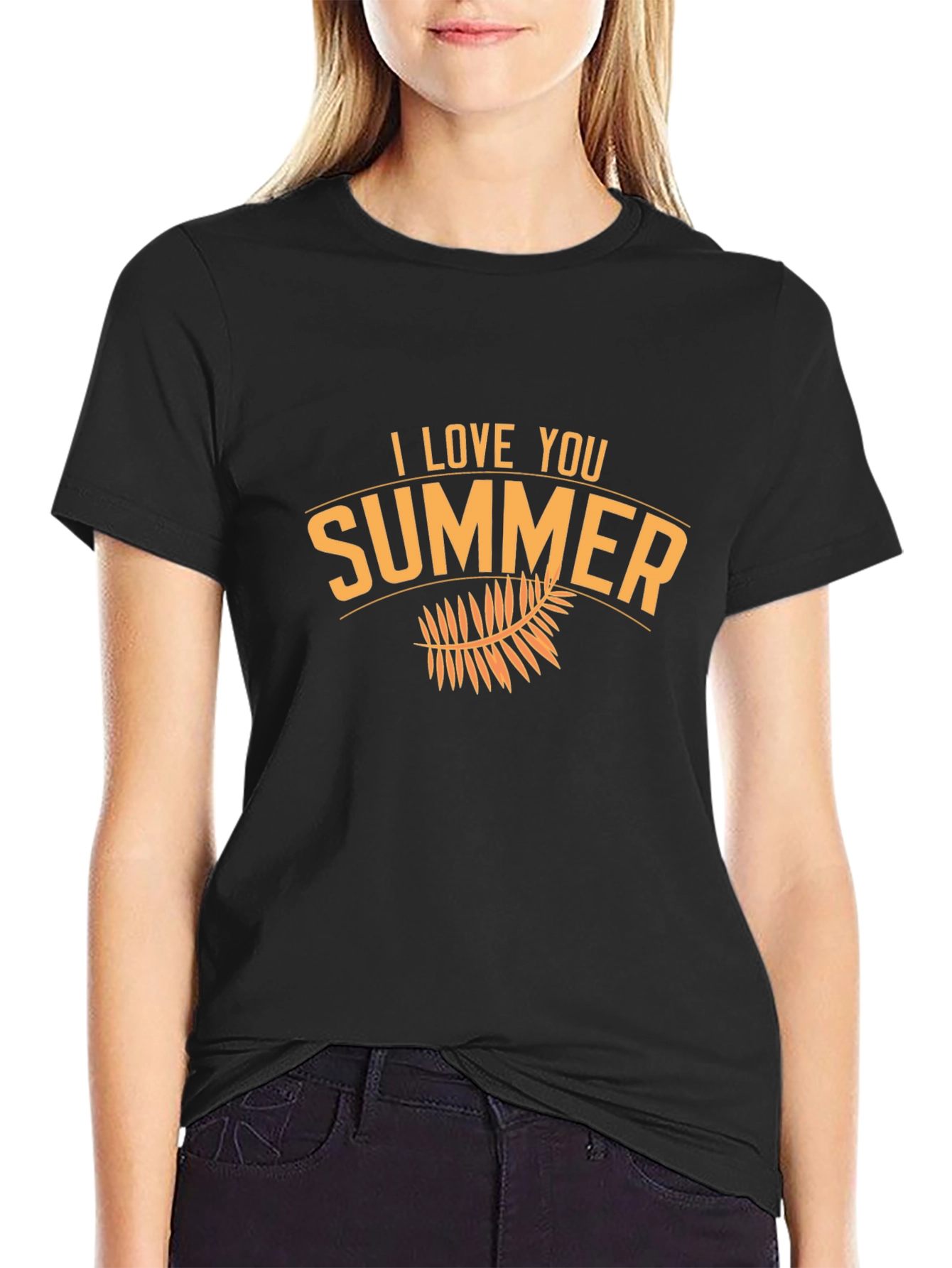 I Love Summer Black Graphic Tee