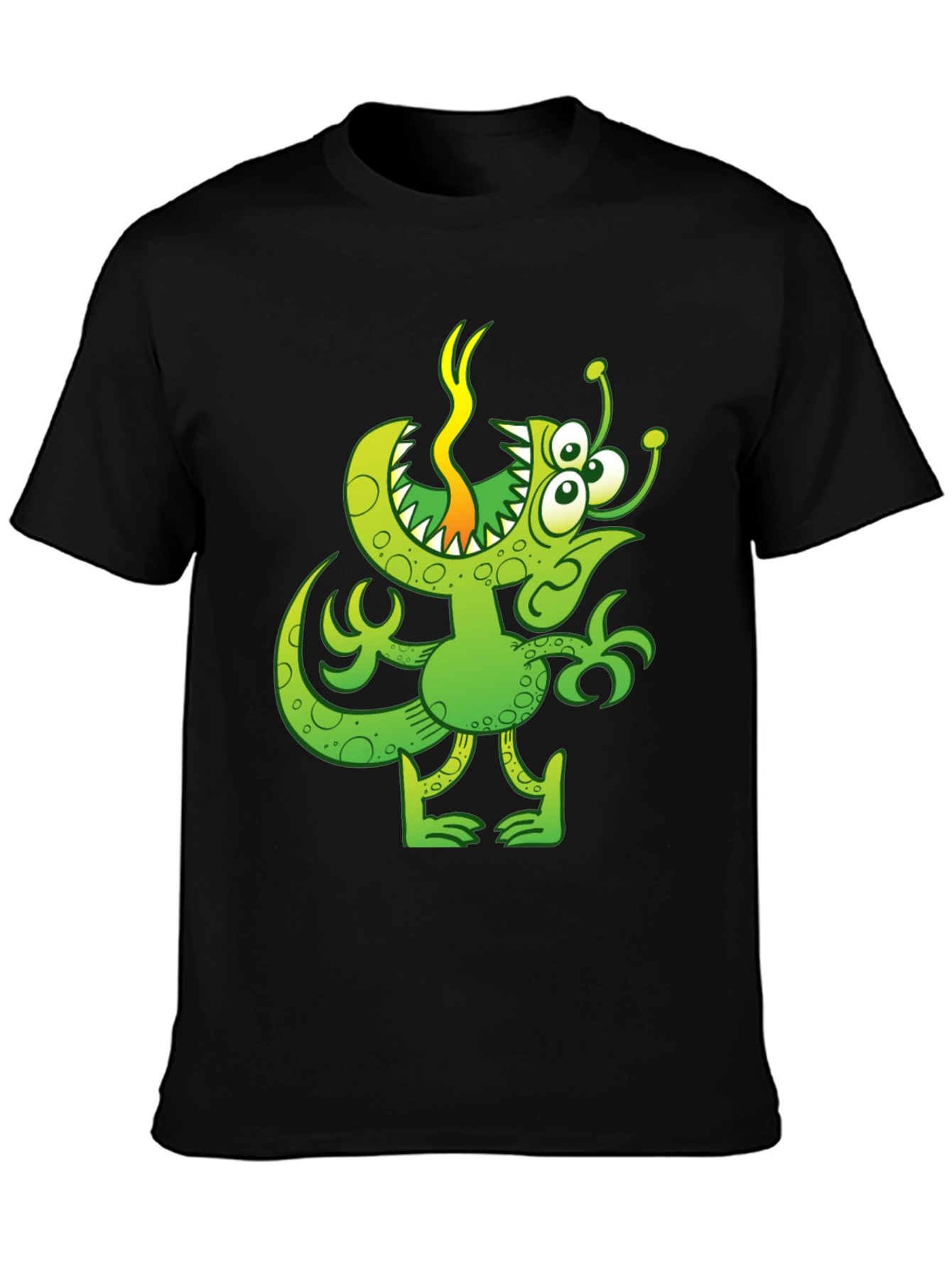 Funny Green Monster Graphic T-Shirt