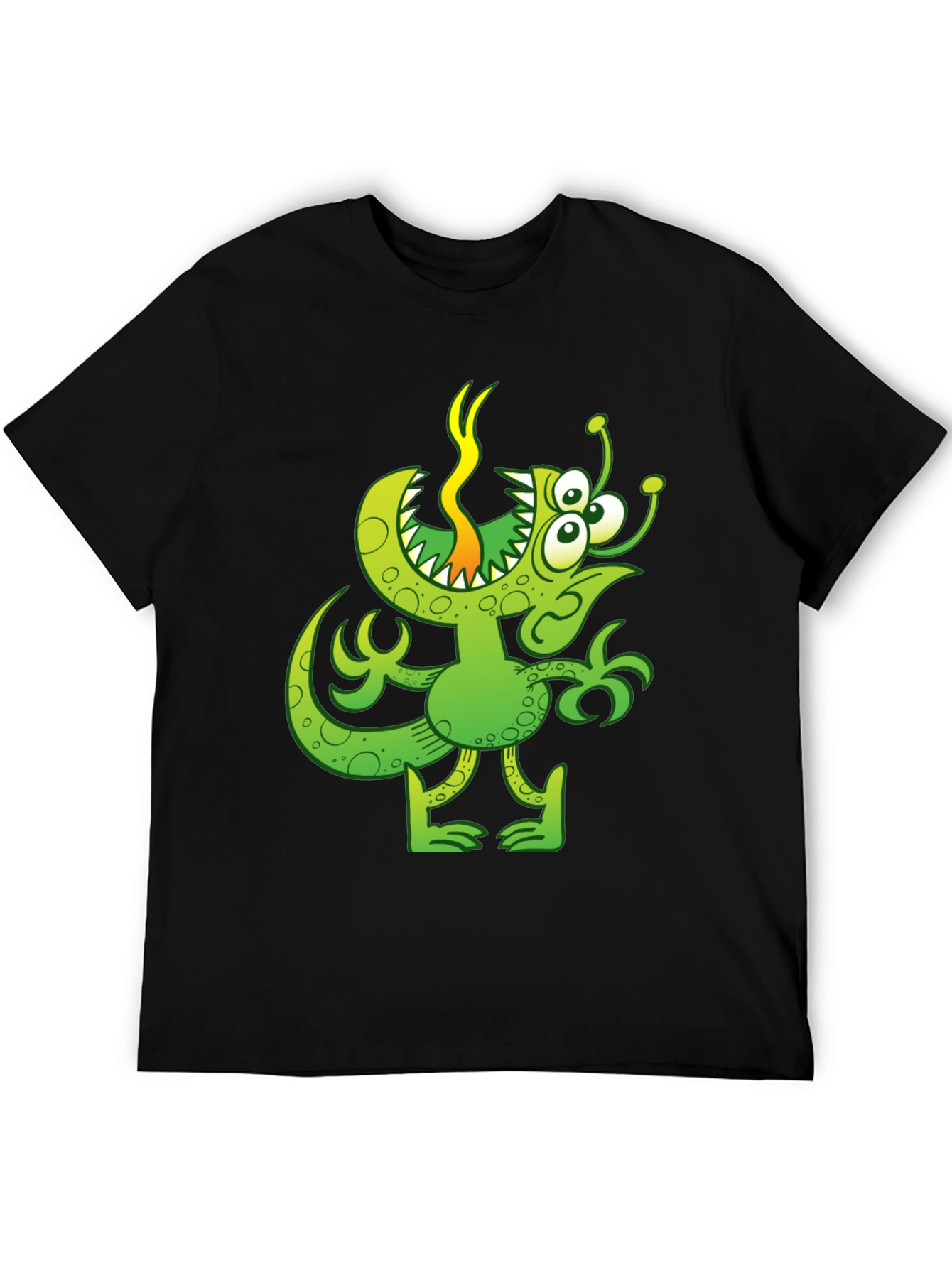 Funny Green Monster Graphic T-Shirt