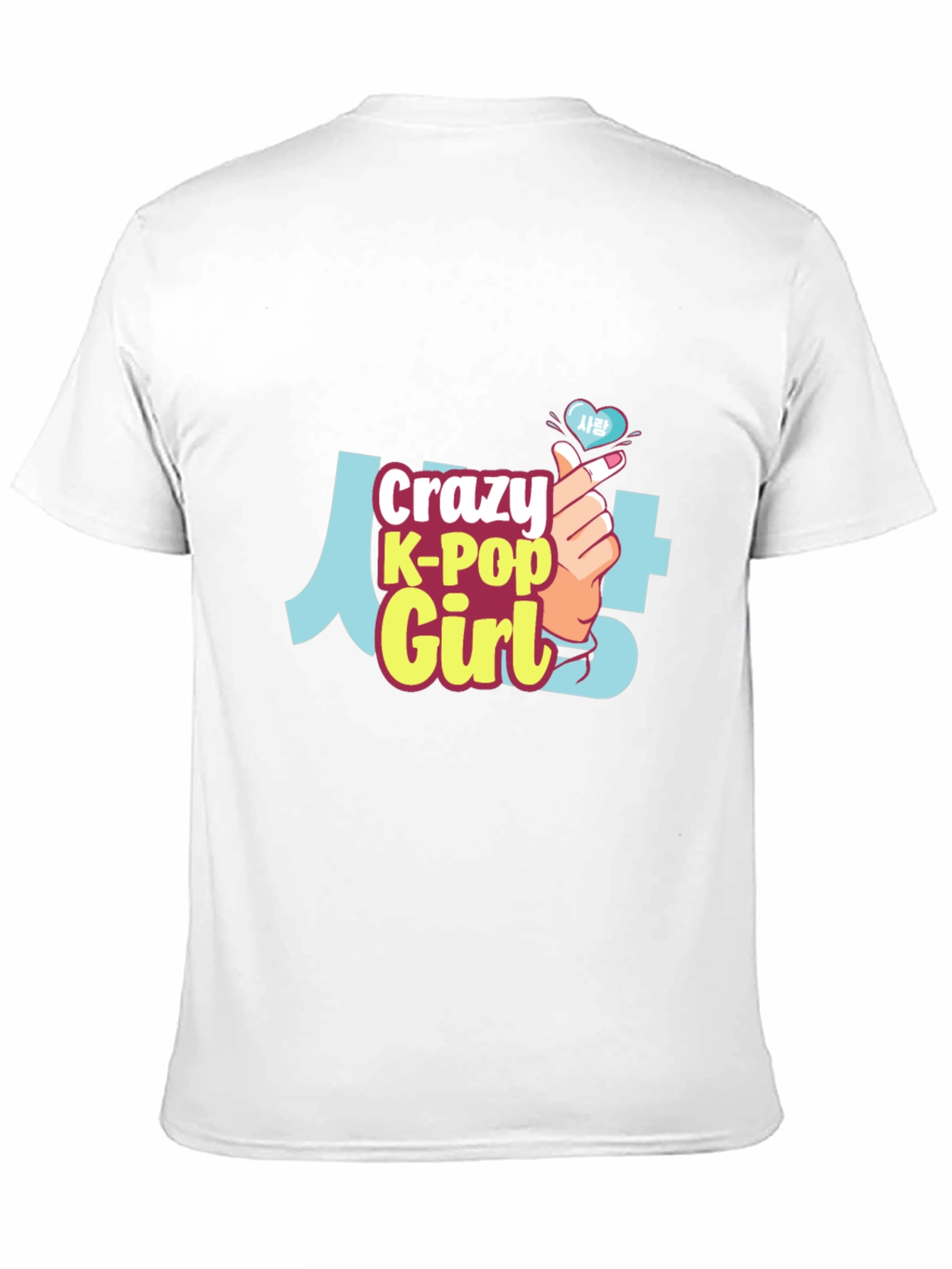 Crazy K-Pop Girl Black T-Shirt