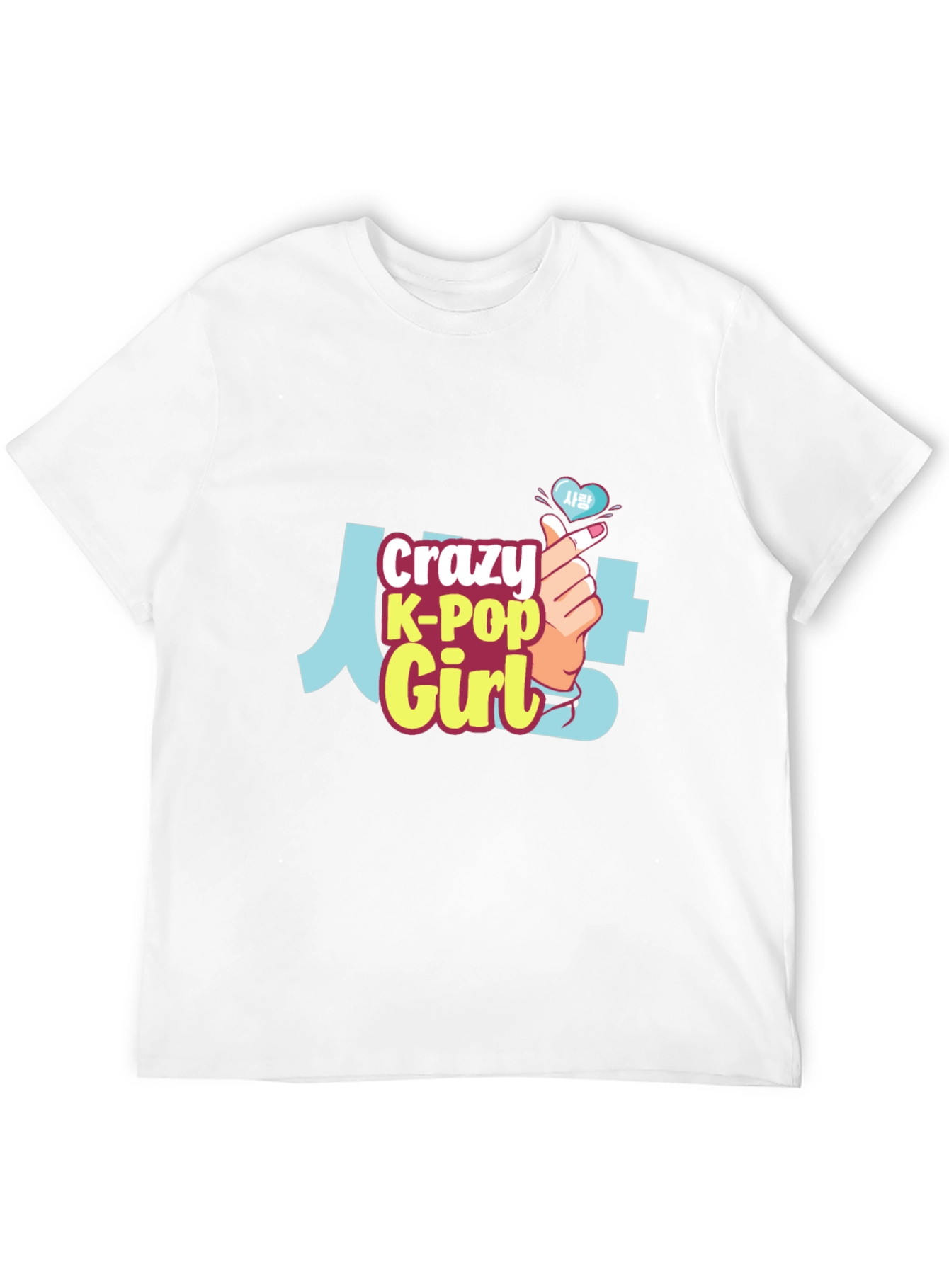 Crazy K-Pop Girl Black T-Shirt