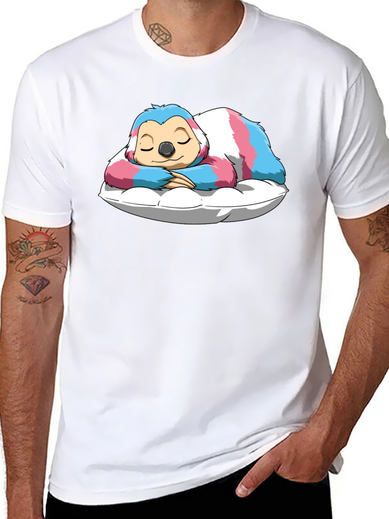 Sloth Sleeping on Pillow T-Shirt