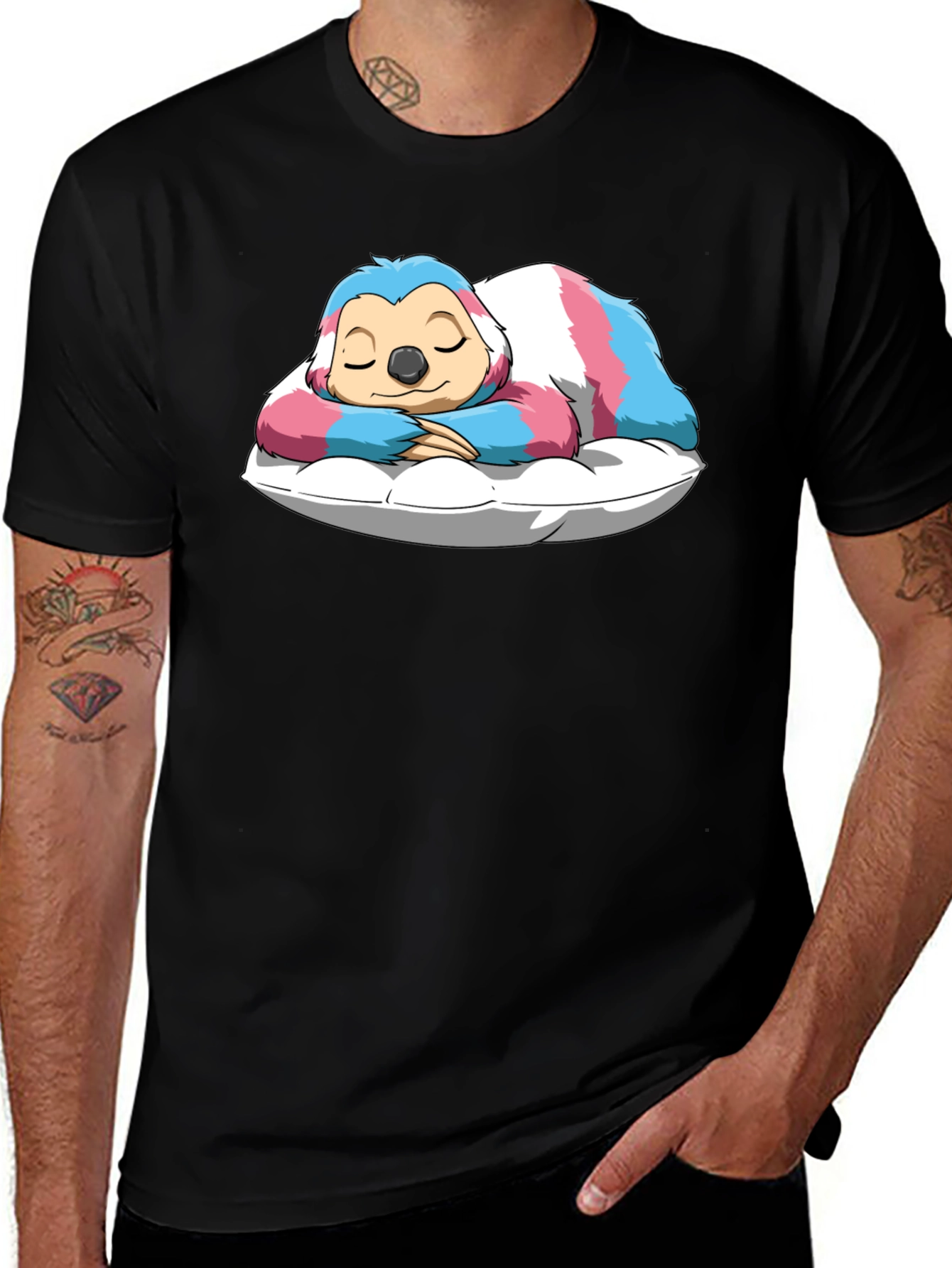 Sloth Sleeping on Pillow T-Shirt