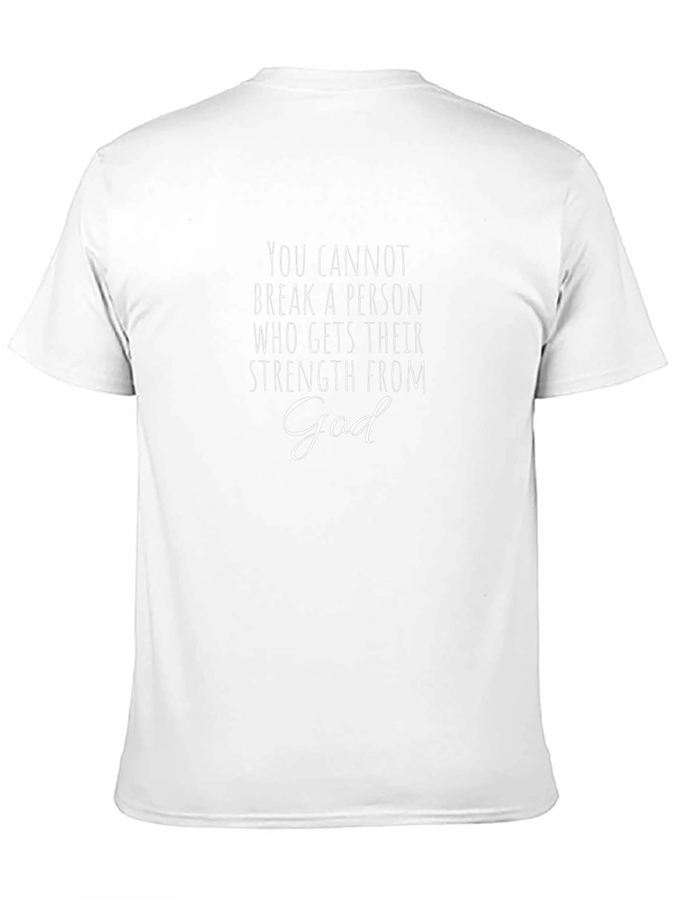 Strength From God Black Graphic T-Shirt