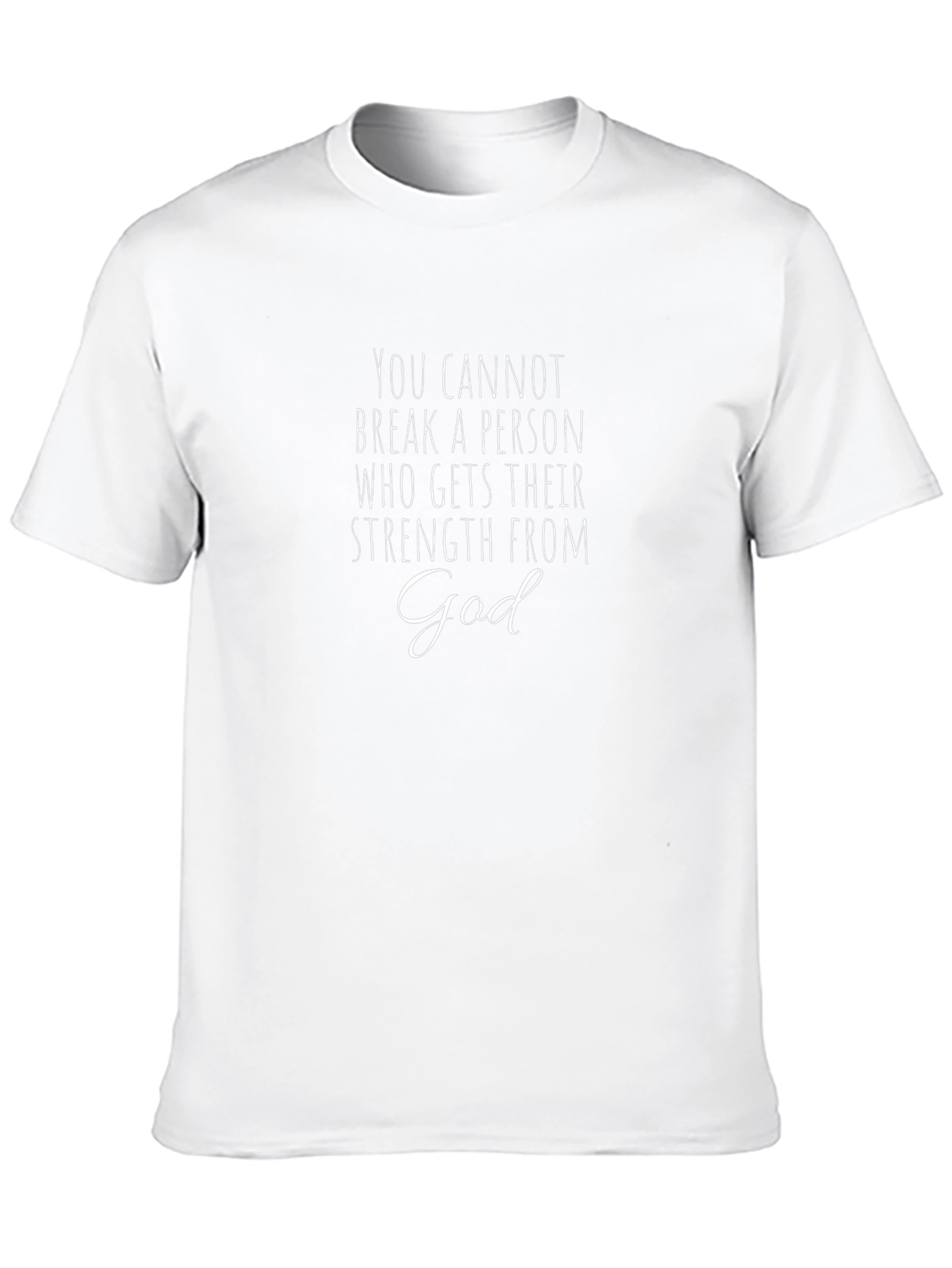 Strength From God Black Graphic T-Shirt