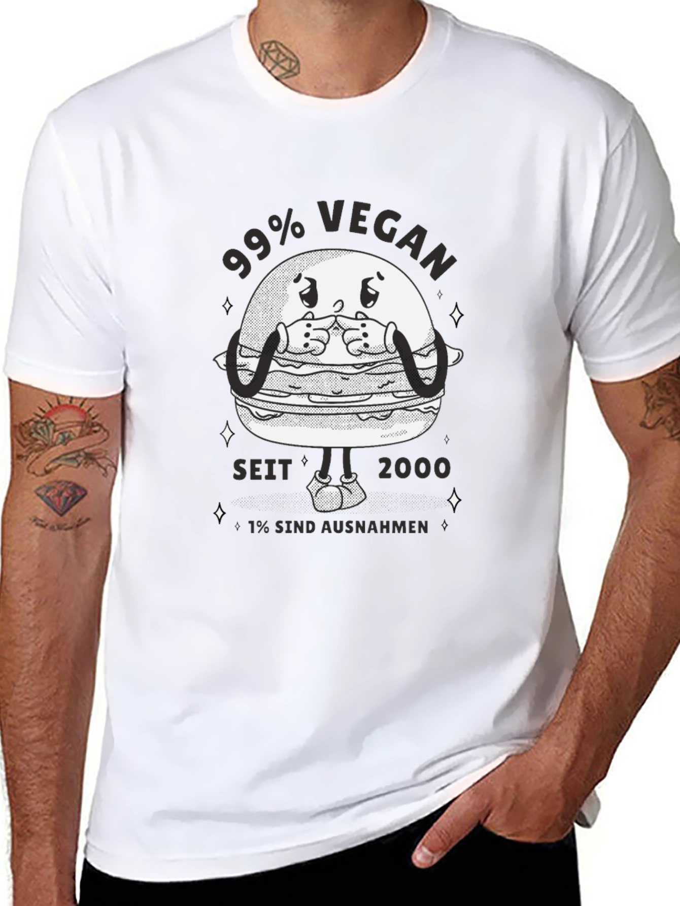 99% Vegan Graphic T-Shirt - Black