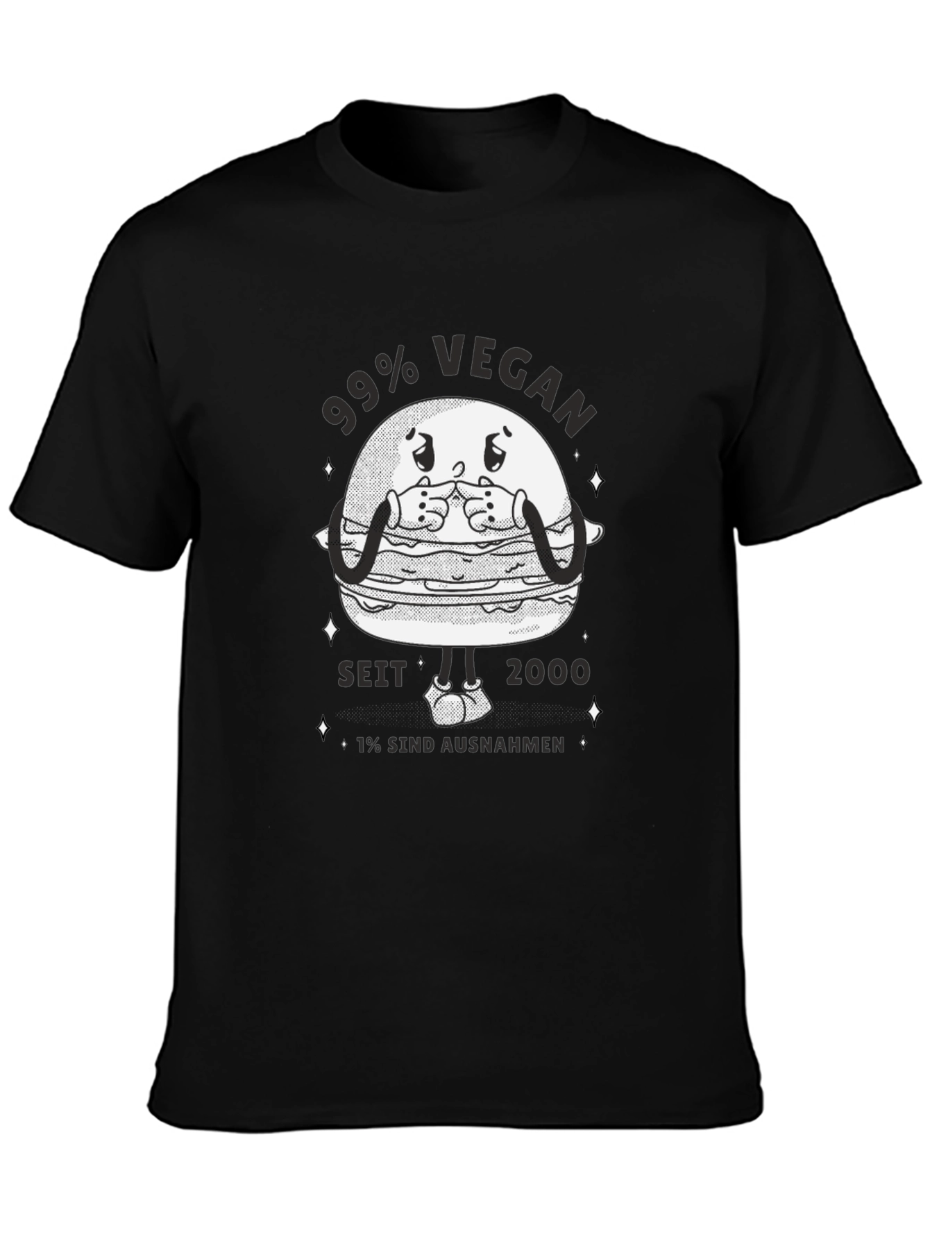 99% Vegan Graphic T-Shirt - Black