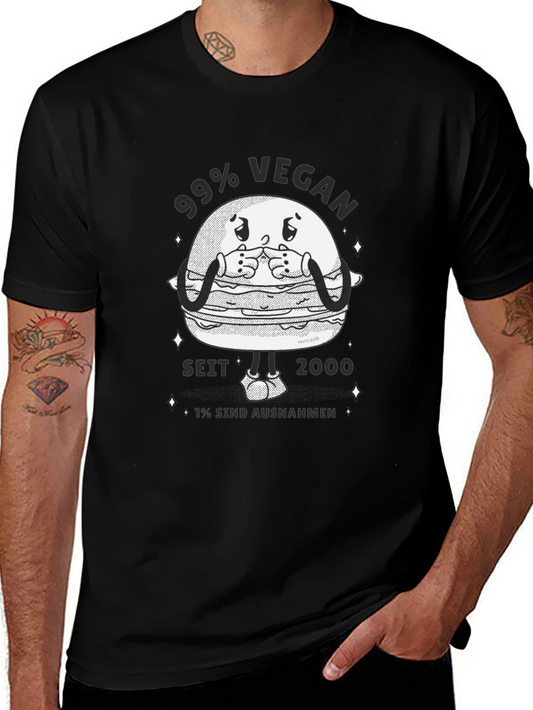 99% Vegan Graphic T-Shirt - Black