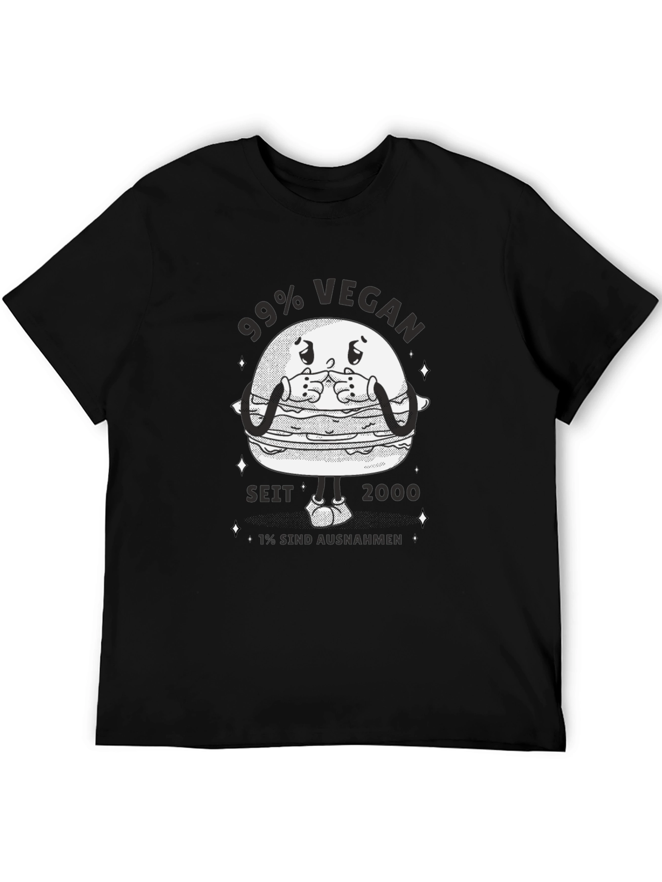99% Vegan Graphic T-Shirt - Black