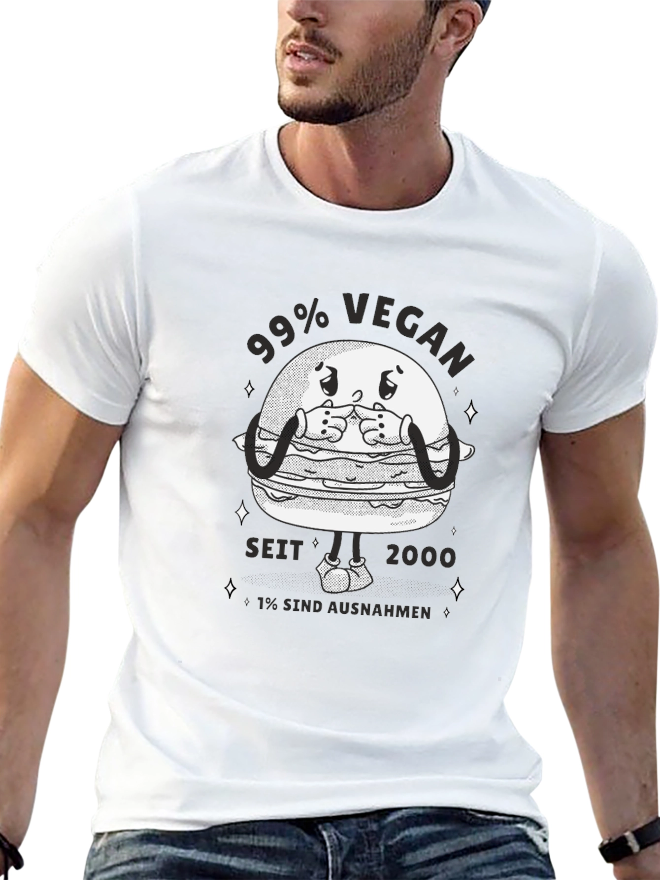 99% Vegan Graphic T-Shirt - Black