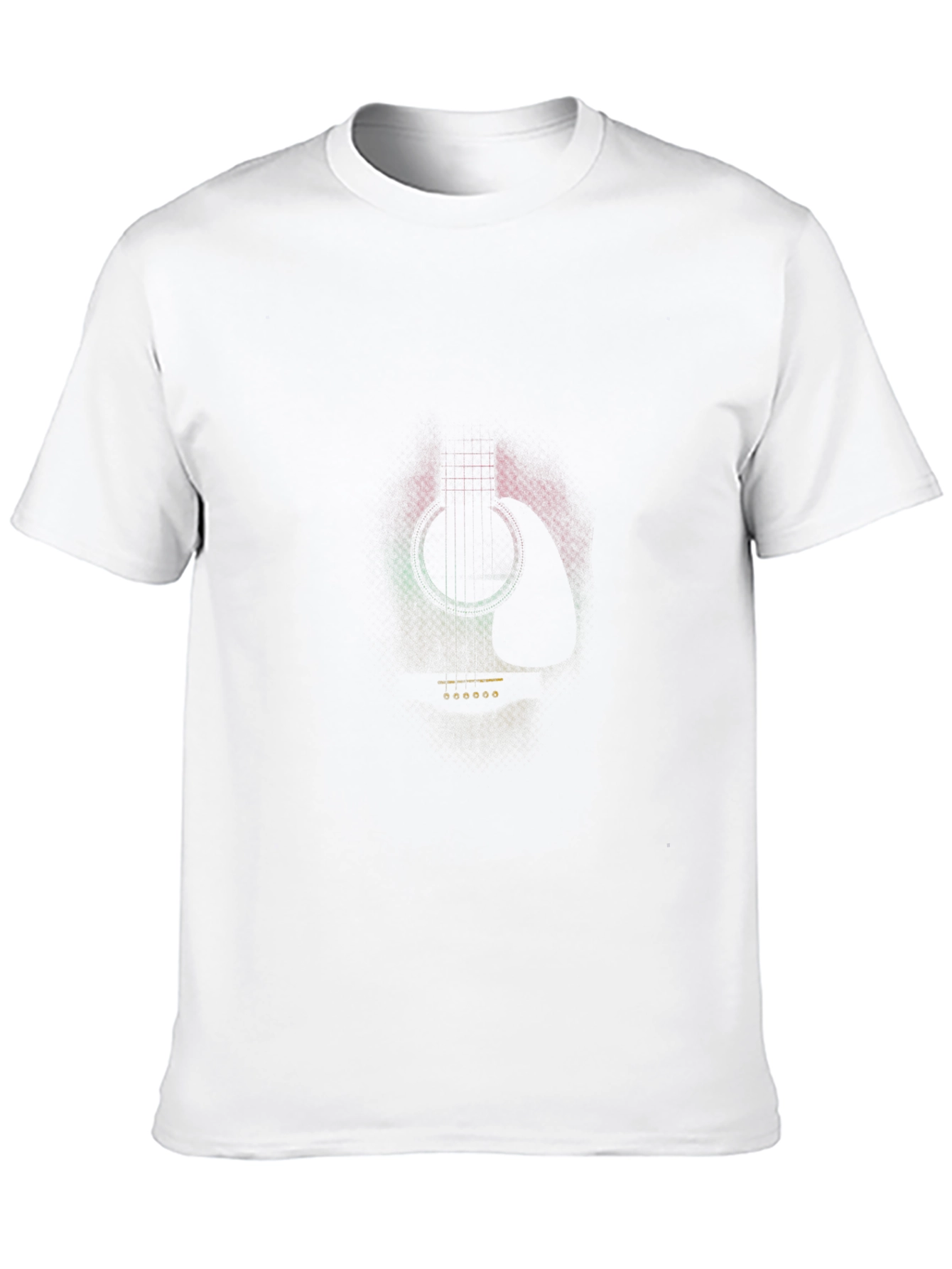 Reggae Guitar Graphic Print Black T-Shirt