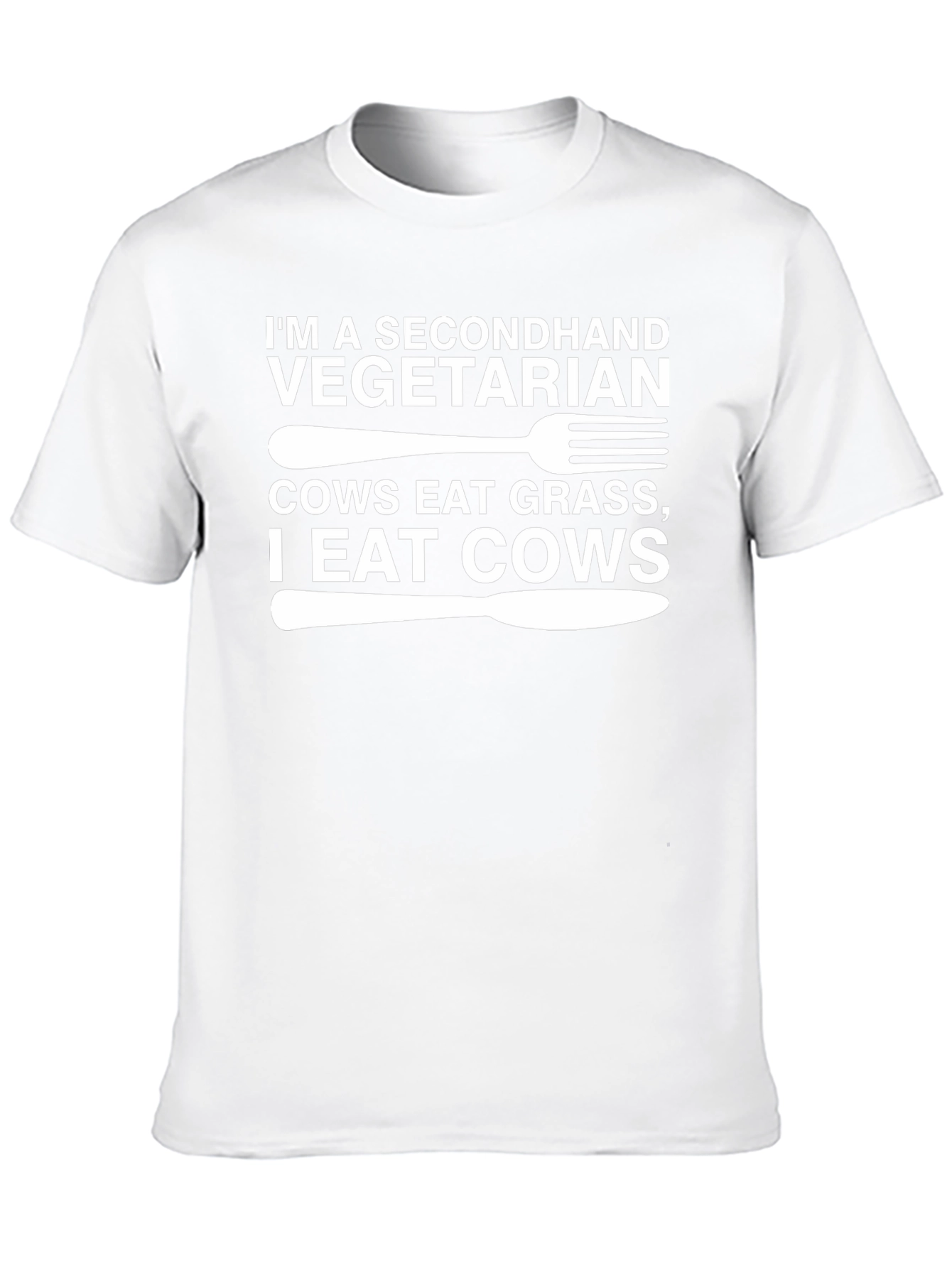 Secondhand Vegetarian Humor Graphic T-Shirt