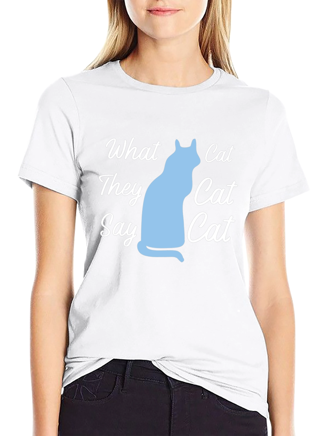 What Cat They Say Black Graphic Tee
