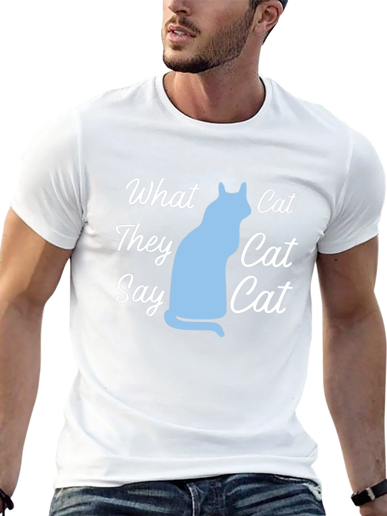 What Cat They Say Black Graphic Tee