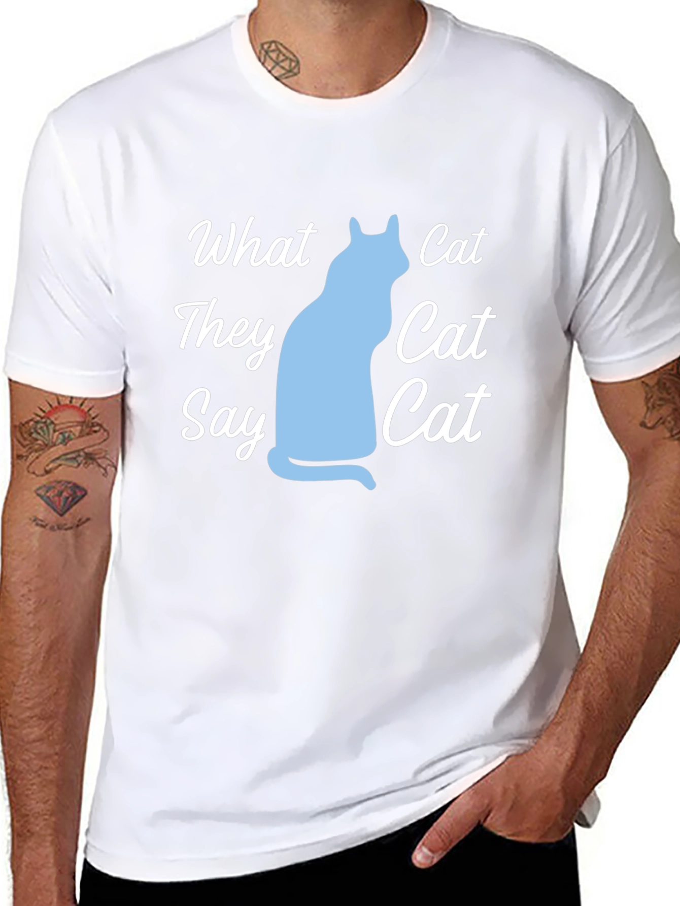 What Cat They Say Black Graphic Tee