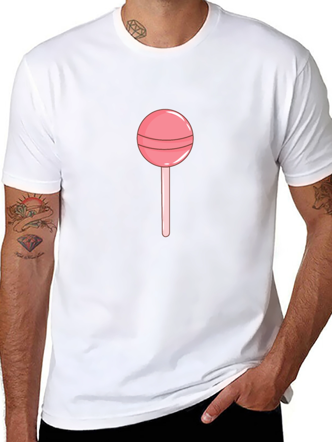 Lollipop Graphic Black T-Shirt
