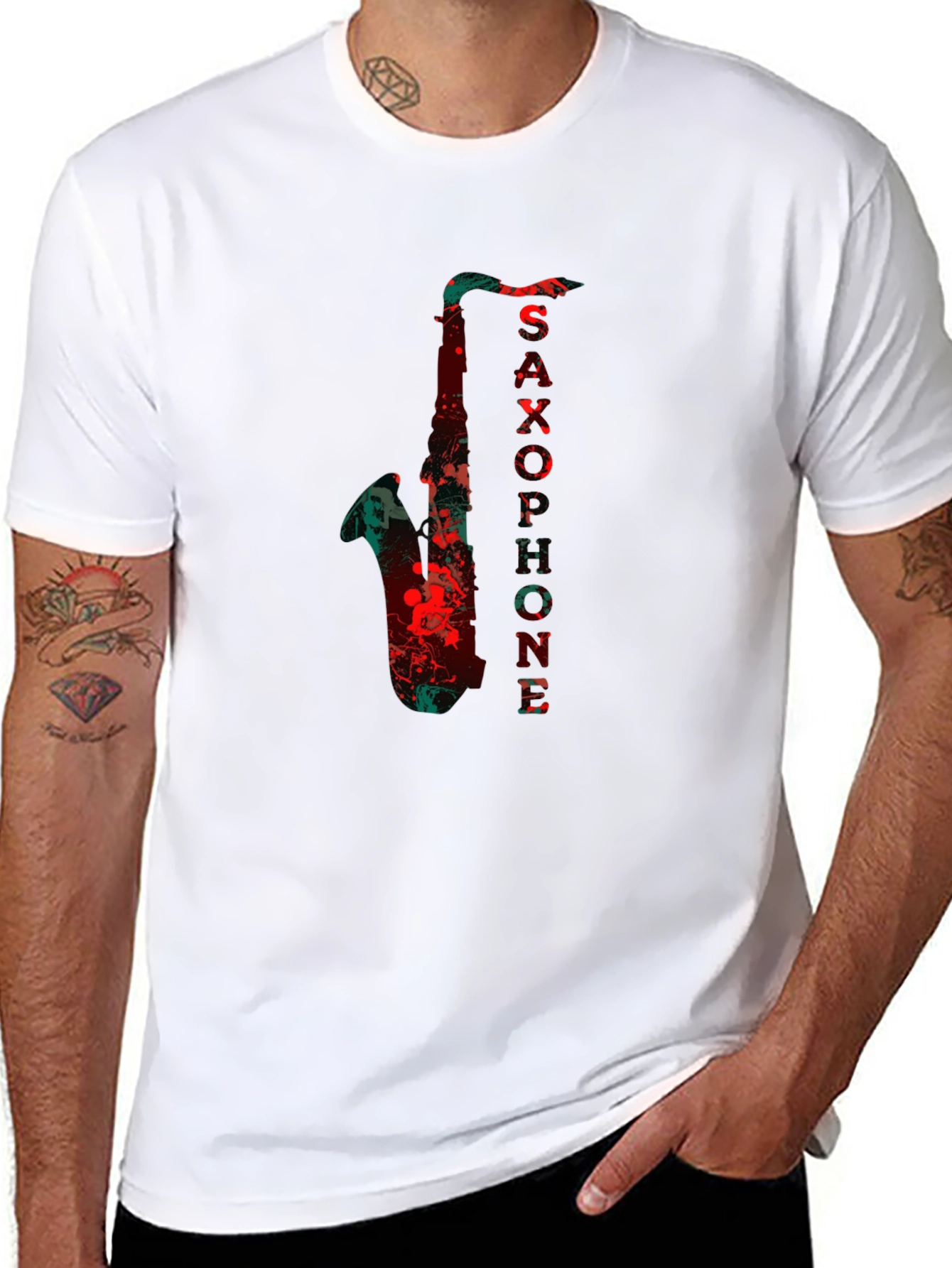 Saxophone Music T-Shirt - Cool Graphic Tee