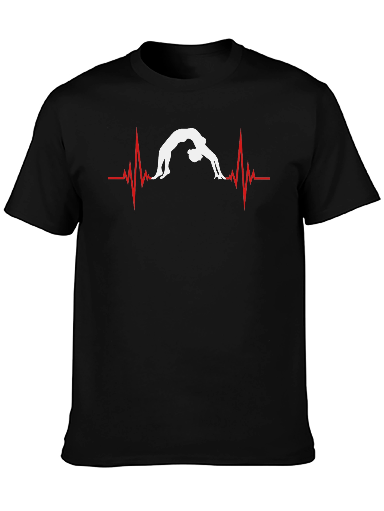 Gymnastics Heartbeat T-Shirt - Black