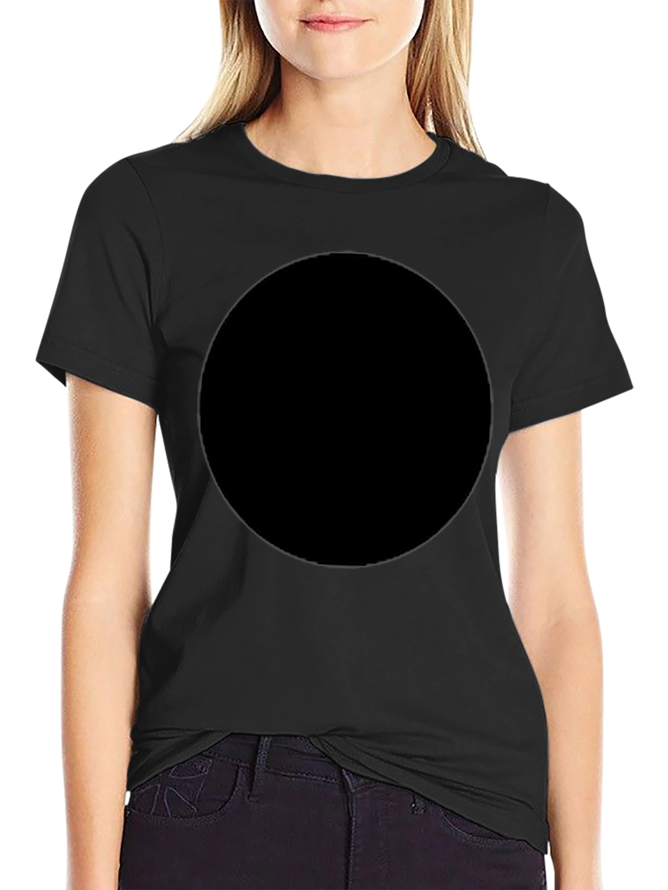 Mens Black Crew Neck T-Shirt