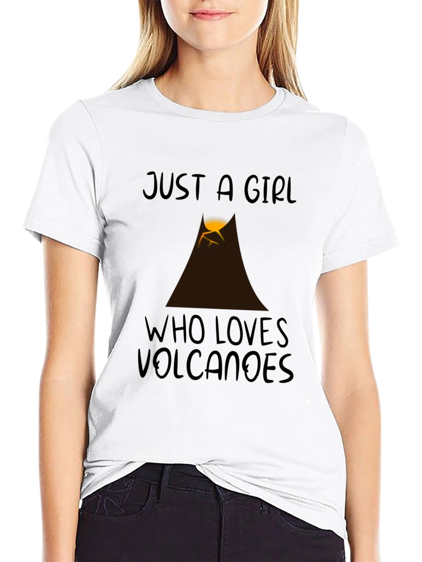 Just a Girl Who Loves Volcanoes Graphic Tee