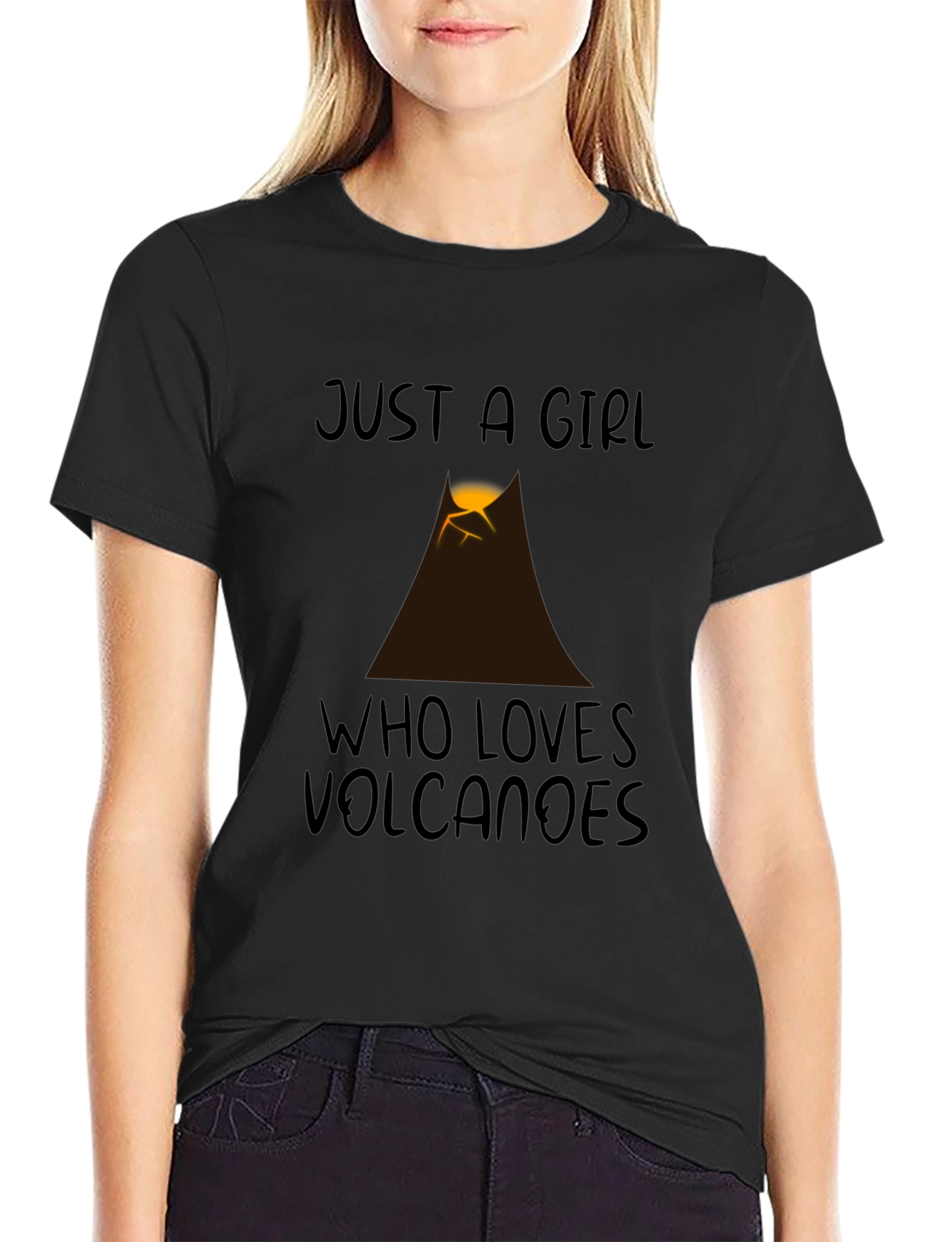 Just a Girl Who Loves Volcanoes Graphic Tee
