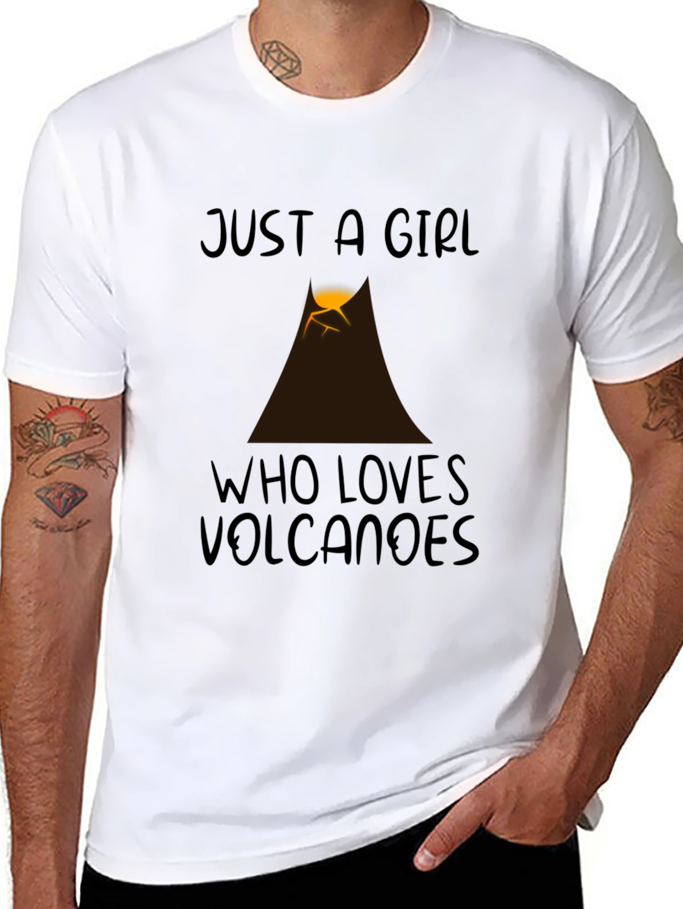 Just a Girl Who Loves Volcanoes Graphic Tee