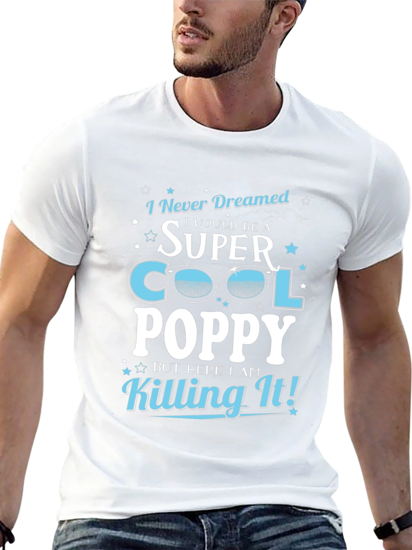 Super Cool Poppy T-Shirt - Novelty Grandpa Tee