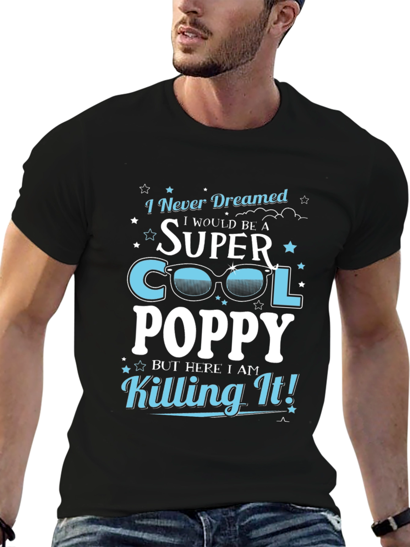 Super Cool Poppy T-Shirt - Novelty Grandpa Tee
