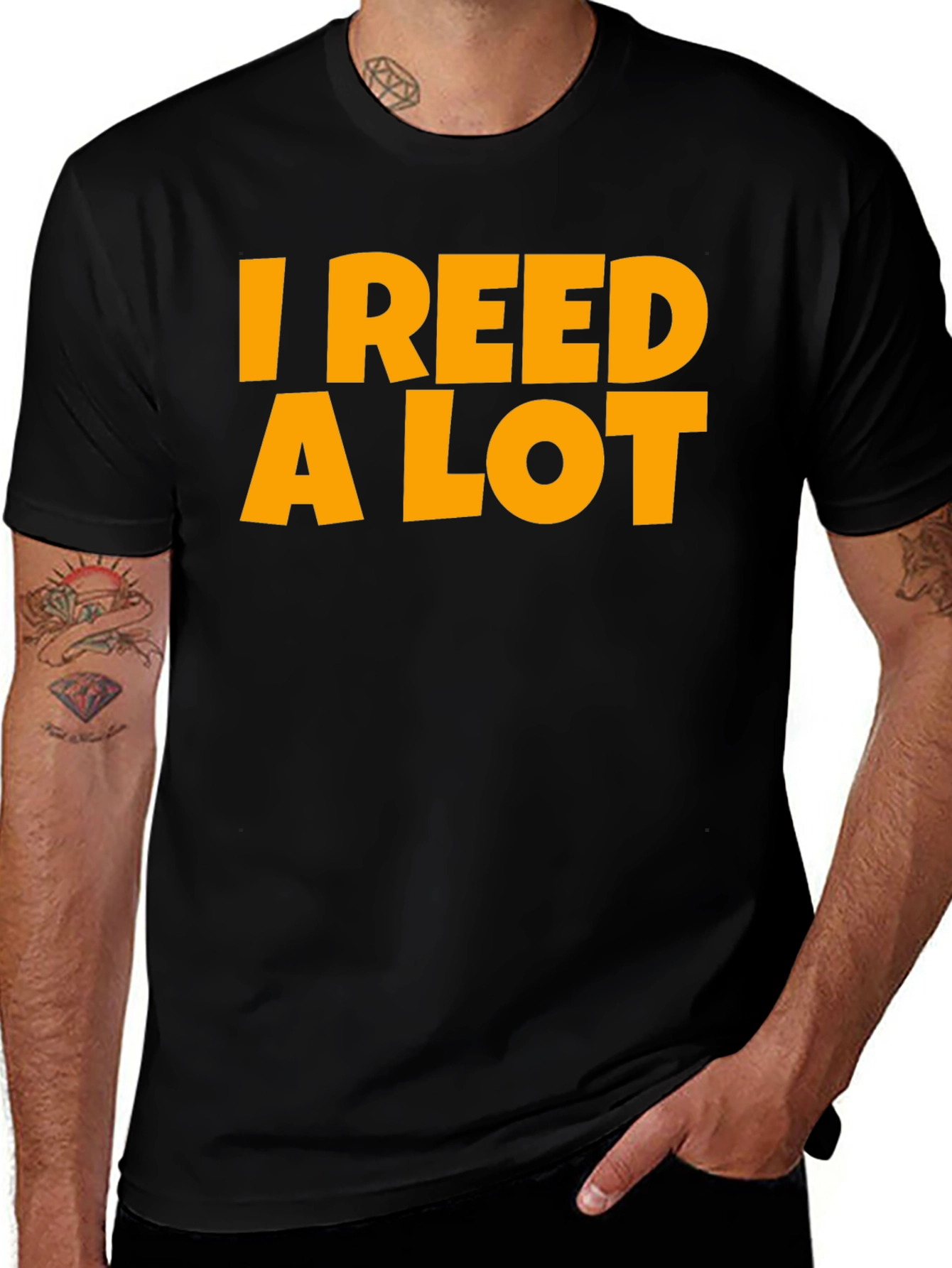 I Reed A Lot T-Shirt - Black Graphic Tee