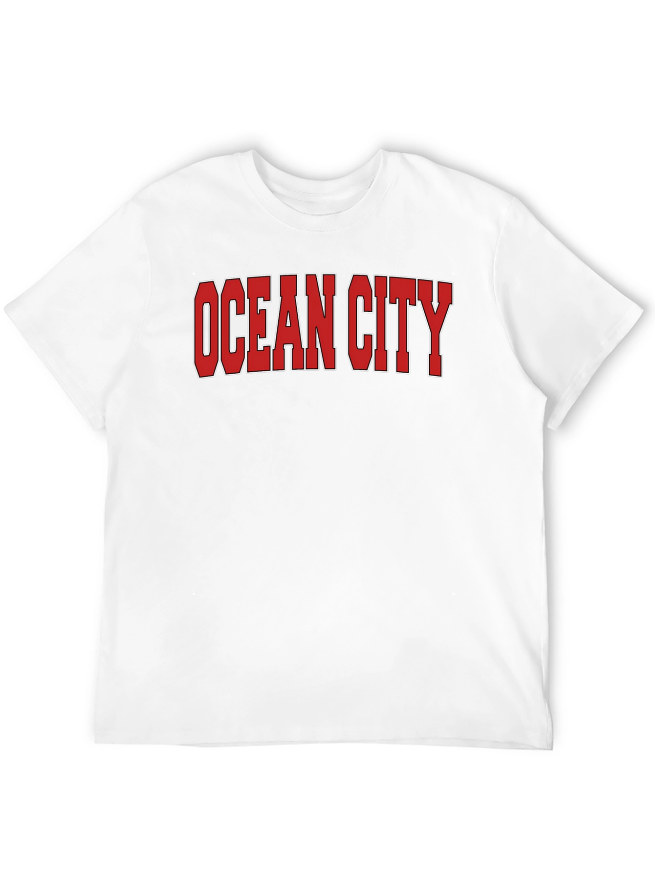 Ocean City Graphic Tee - Black Casual T-Shirt