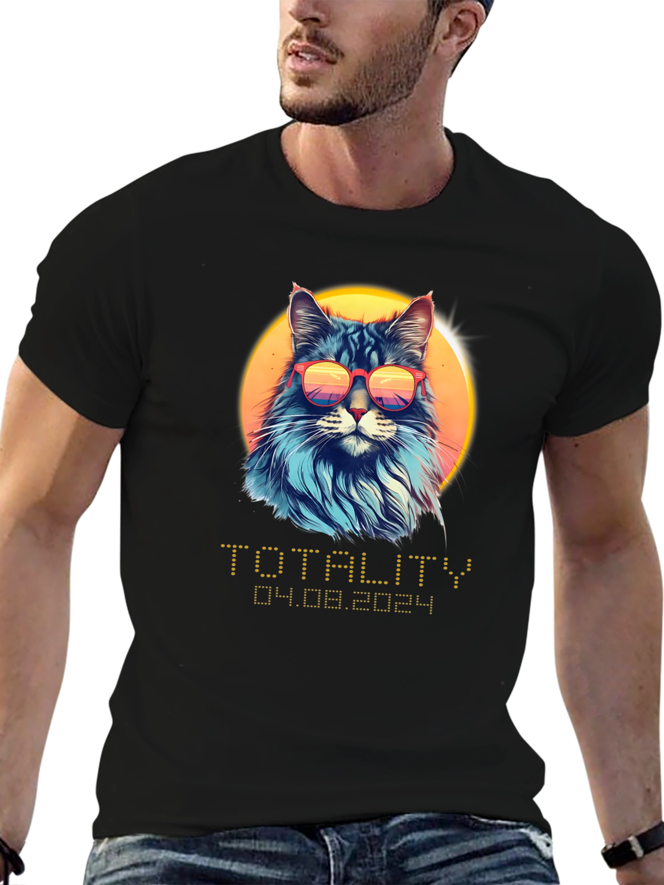 Totality Eclipse Cat T-Shirt - 04.08.2024