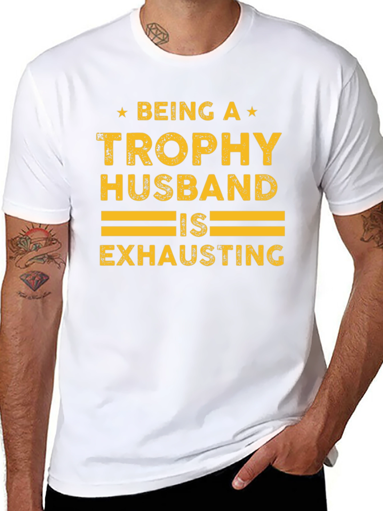 Trophy Husband Graphic Tee - Fun Novelty Shirt