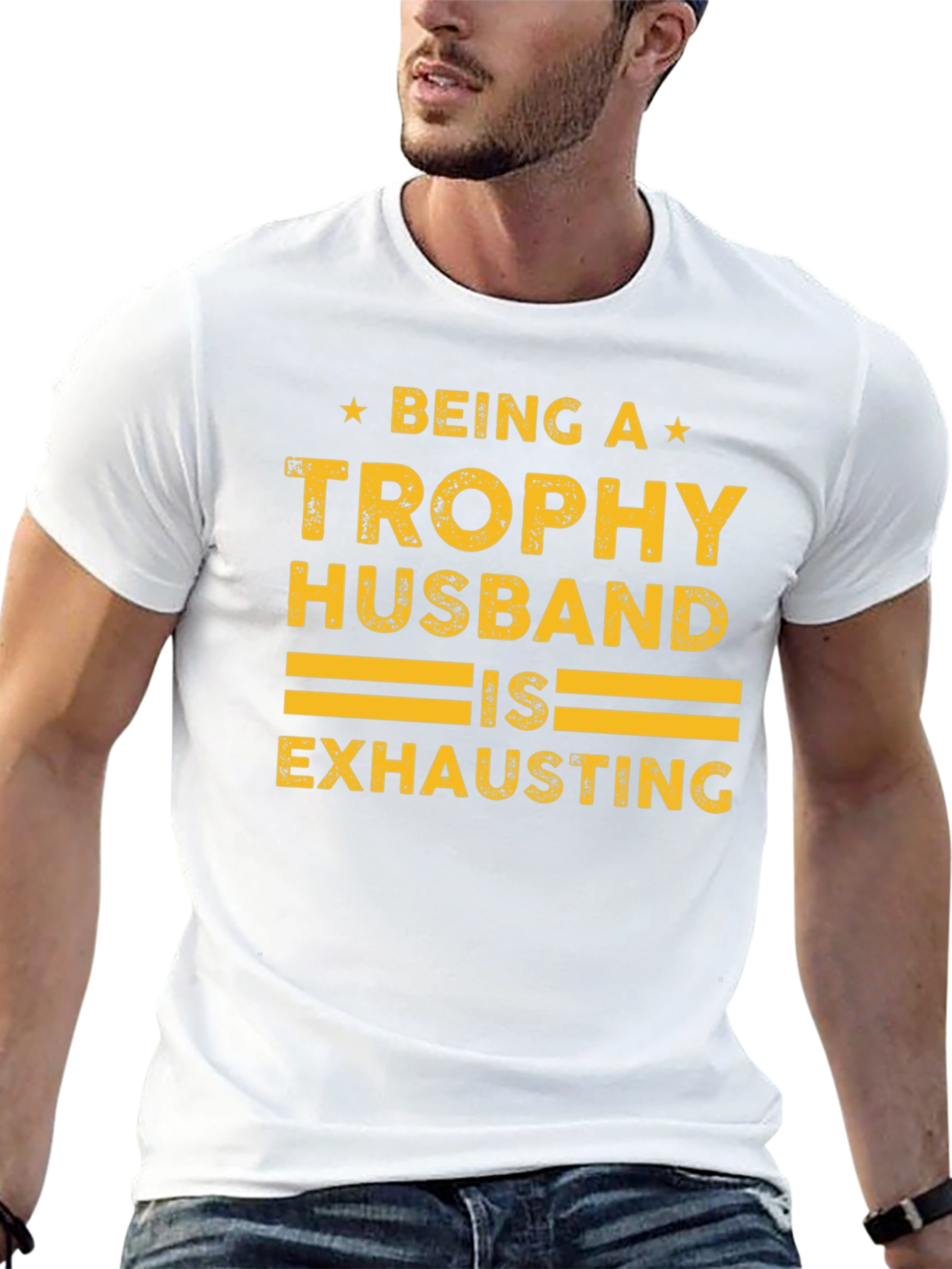 Trophy Husband Graphic Tee - Fun Novelty Shirt