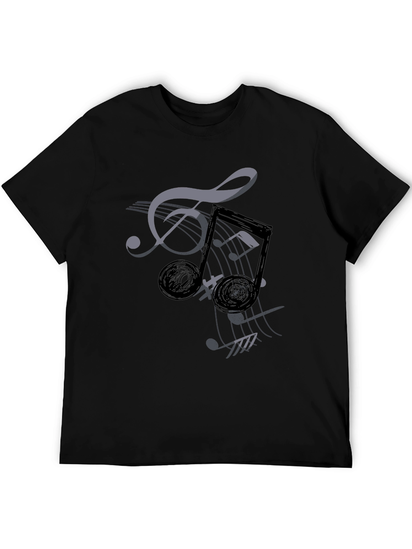 Musical Notes Graphic Tee - Stylish Comfort