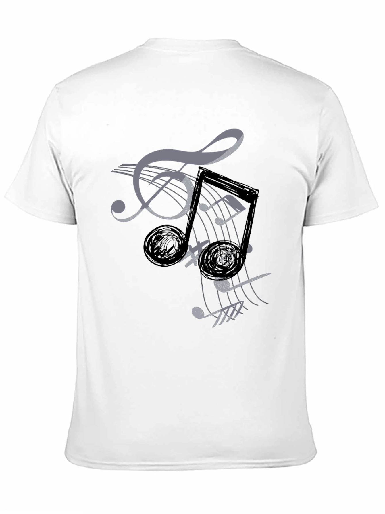 Musical Notes Graphic Tee - Stylish Comfort