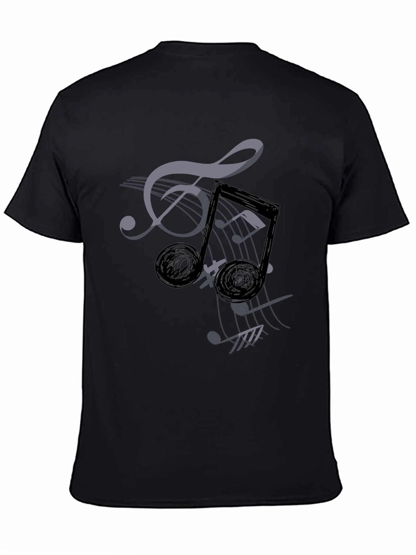 Musical Notes Graphic Tee - Stylish Comfort