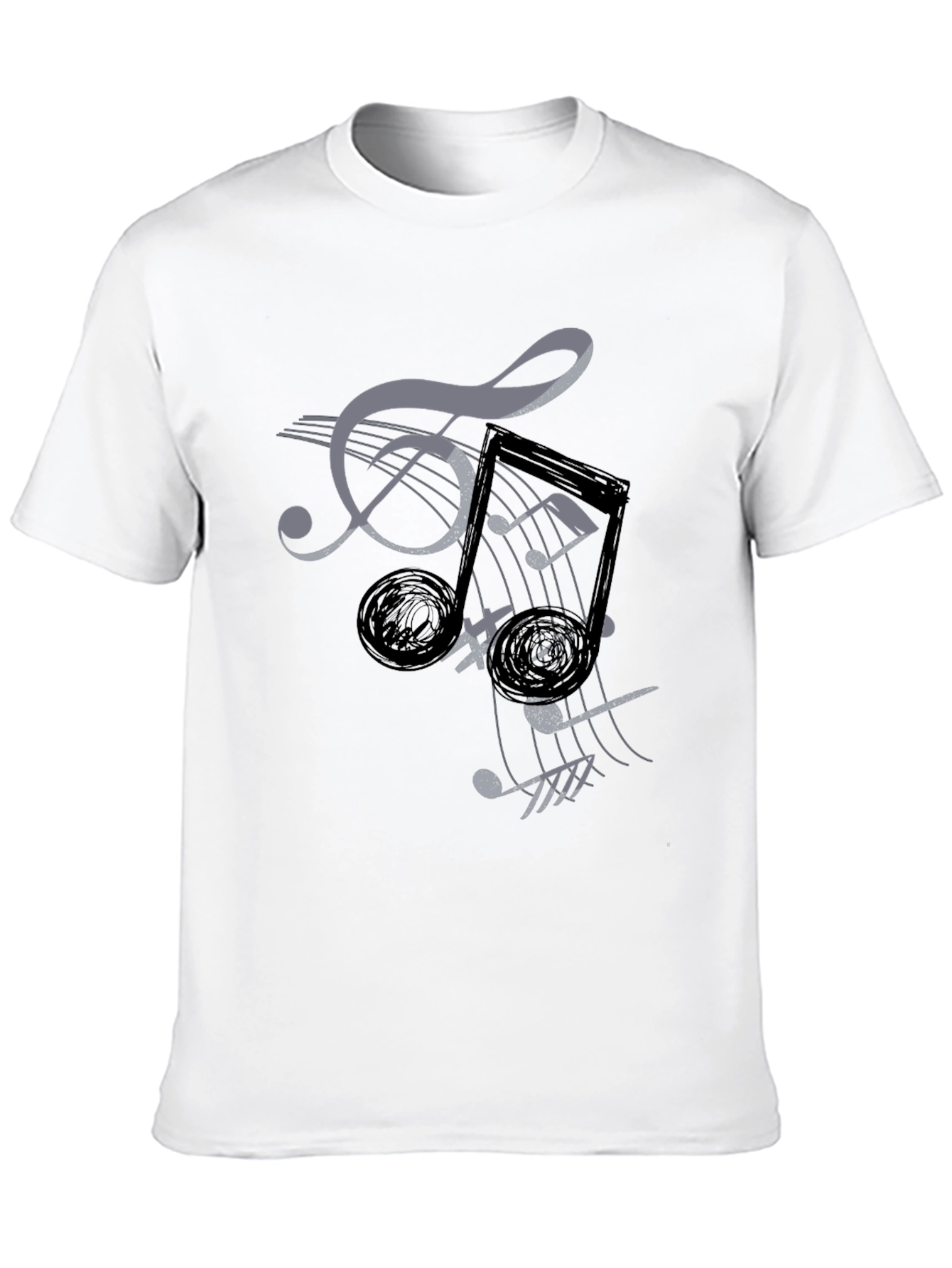 Musical Notes Graphic Tee - Stylish Comfort