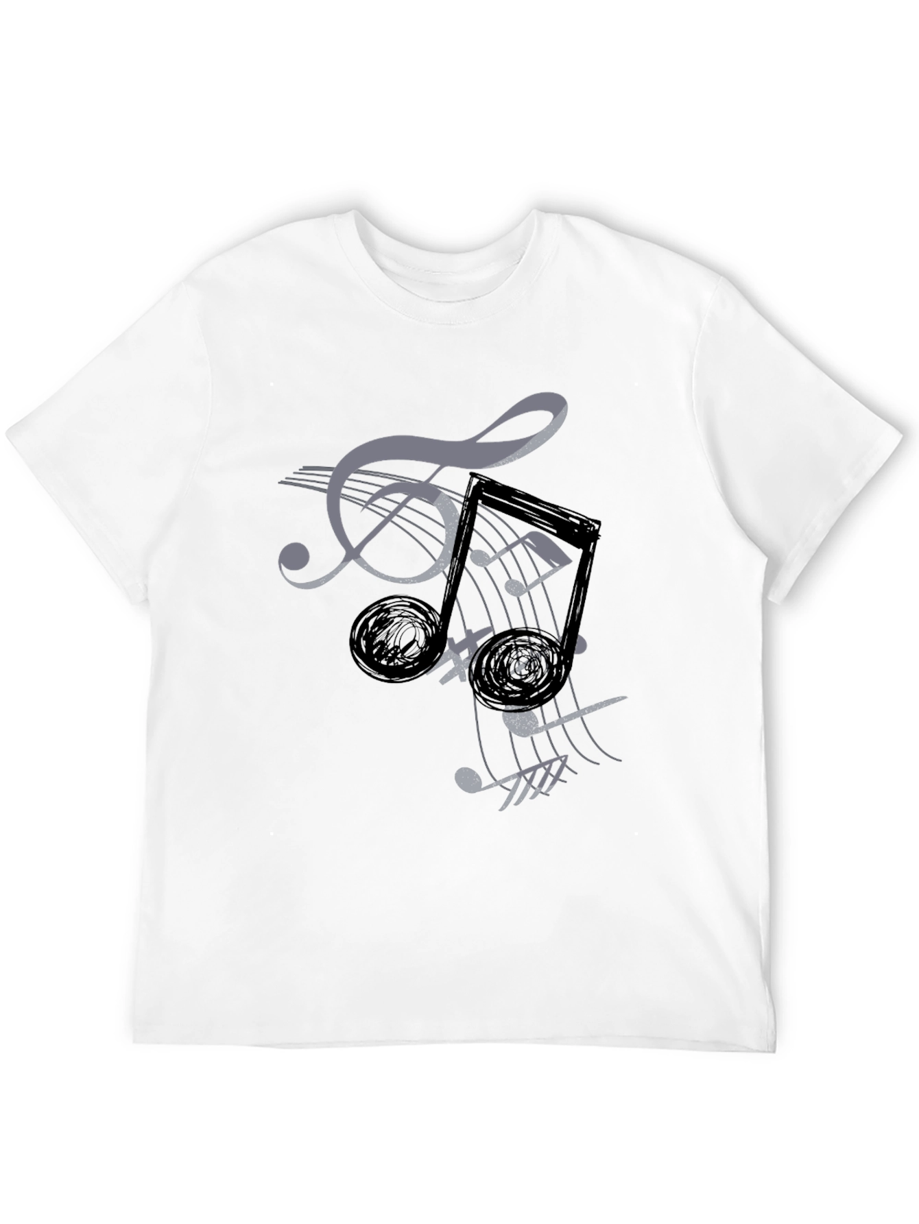 Musical Notes Graphic Tee - Stylish Comfort
