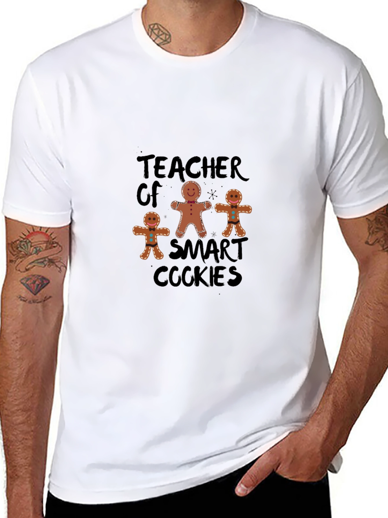 Teacher of Smart Cookies Black T-Shirt