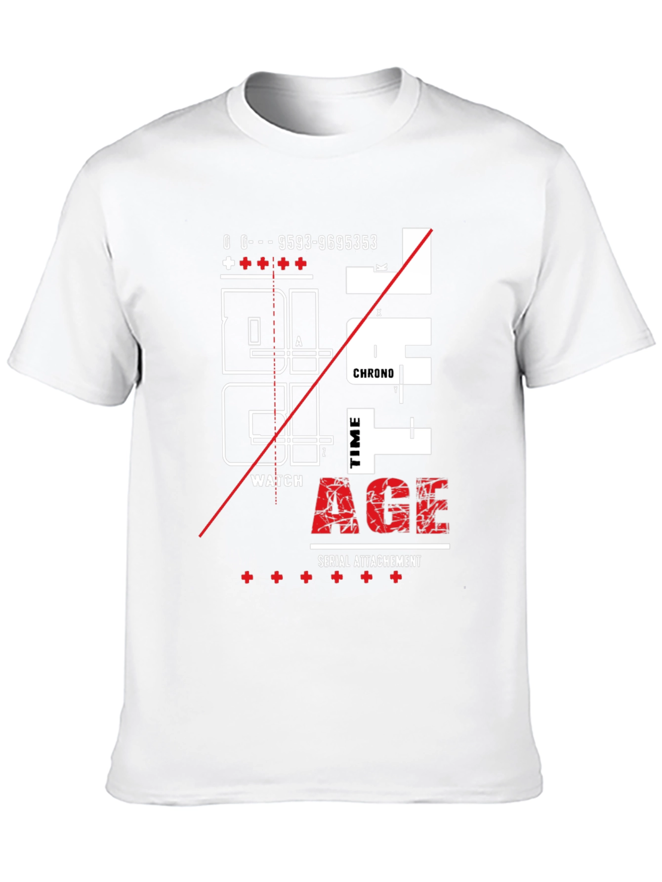 Abstract Design Graphic Print Black T-Shirt