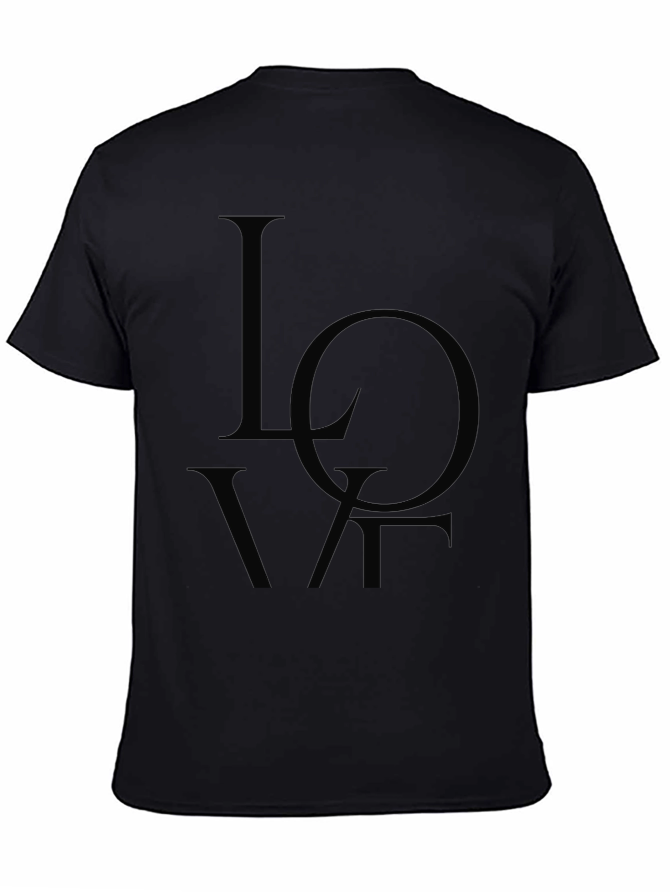 LOVE Graphic Tee - Mens Casual Black T-Shirt