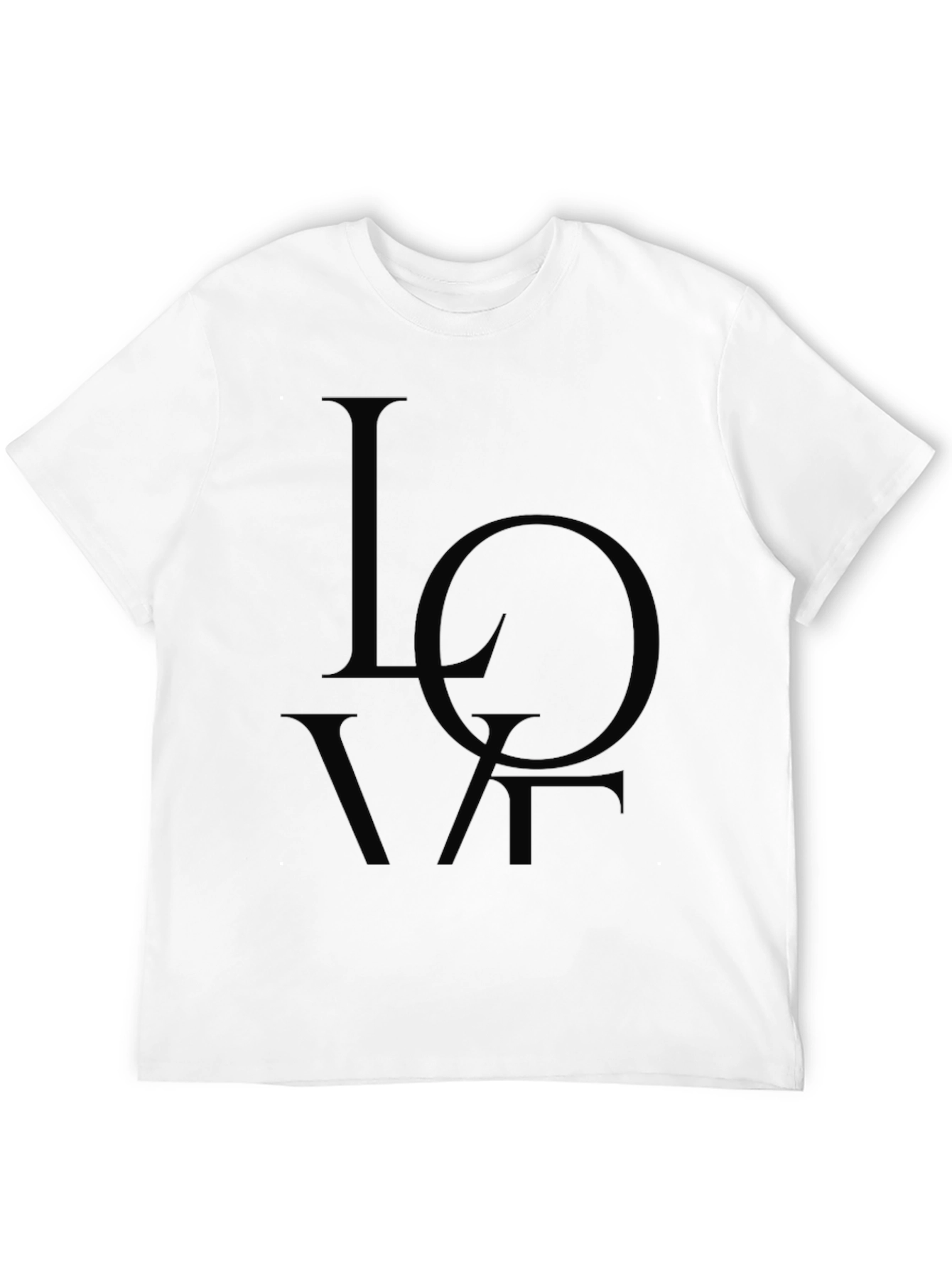 LOVE Graphic Tee - Mens Casual Black T-Shirt