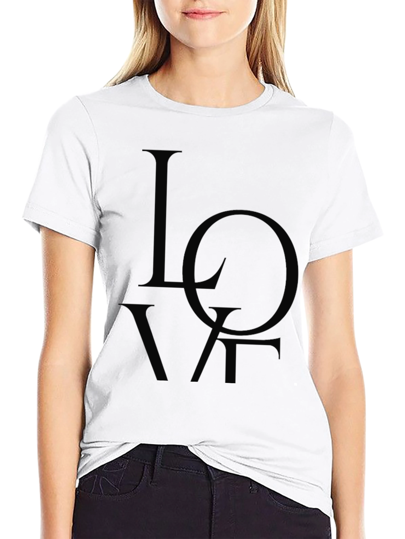 LOVE Graphic Tee - Mens Casual Black T-Shirt
