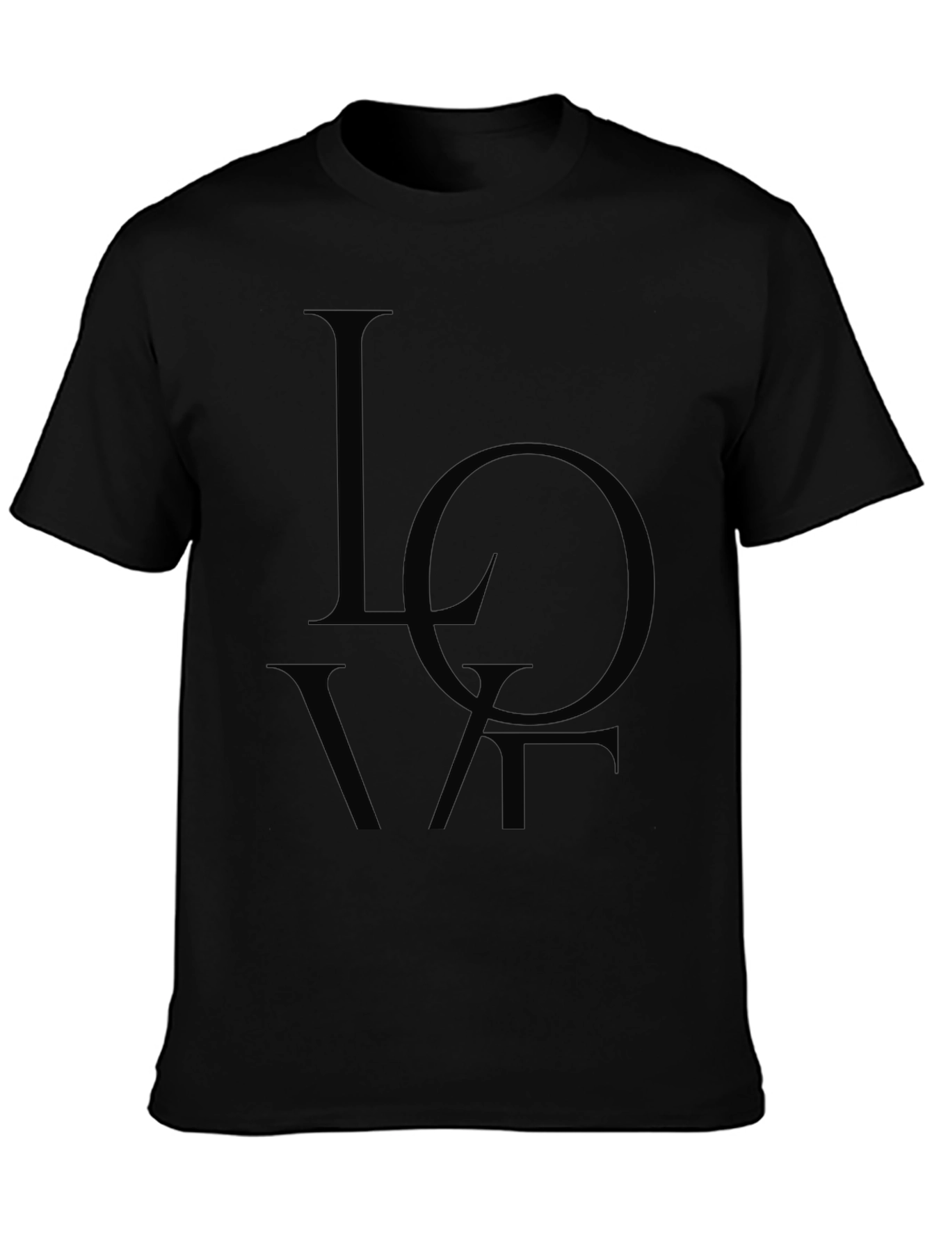 LOVE Graphic Tee - Mens Casual Black T-Shirt